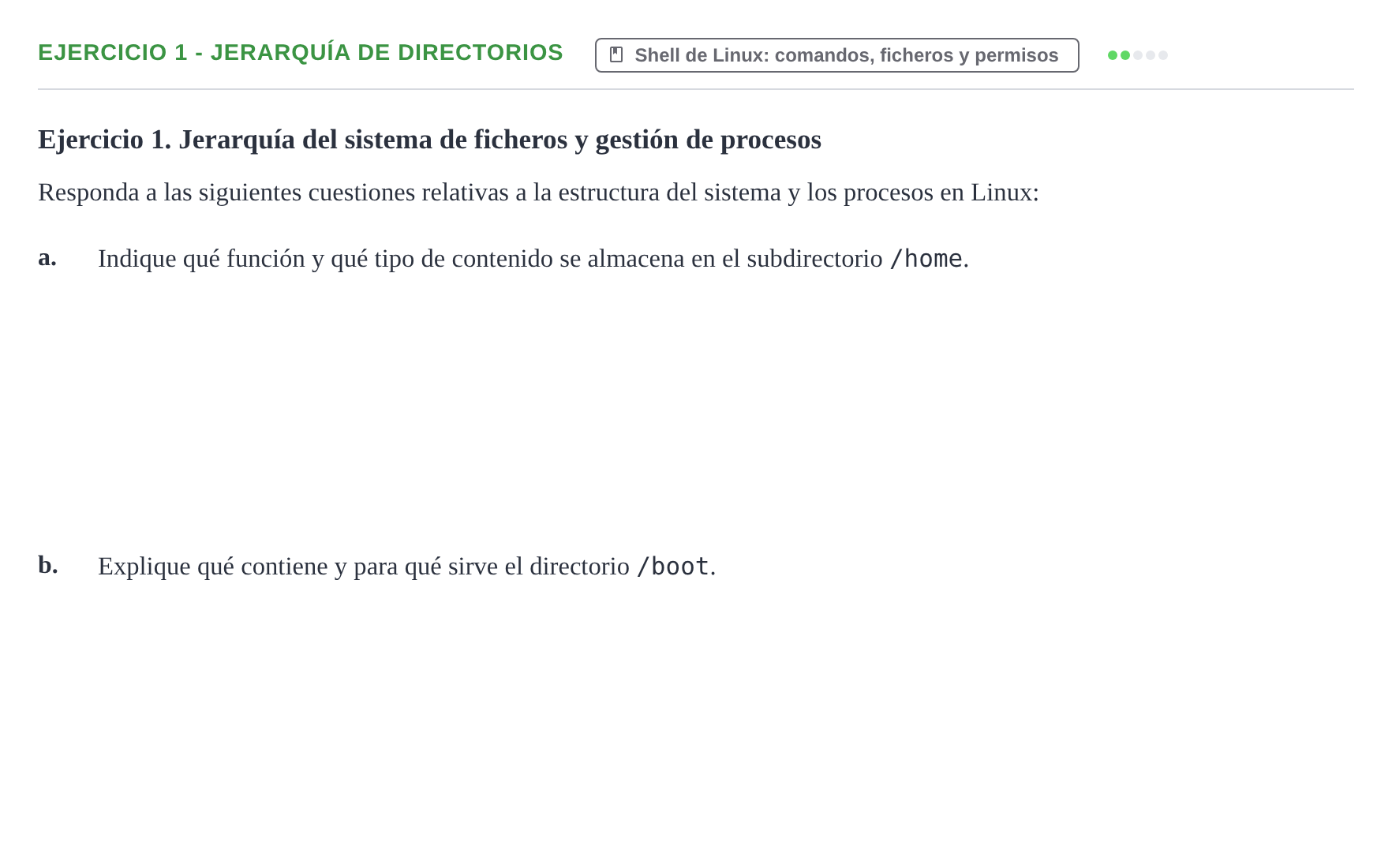 Enunciado: Ejercicio 1 - Jerarquía de directorios · Sistemes Operatius I UB Segundo Parcial de Sistemas Operativos