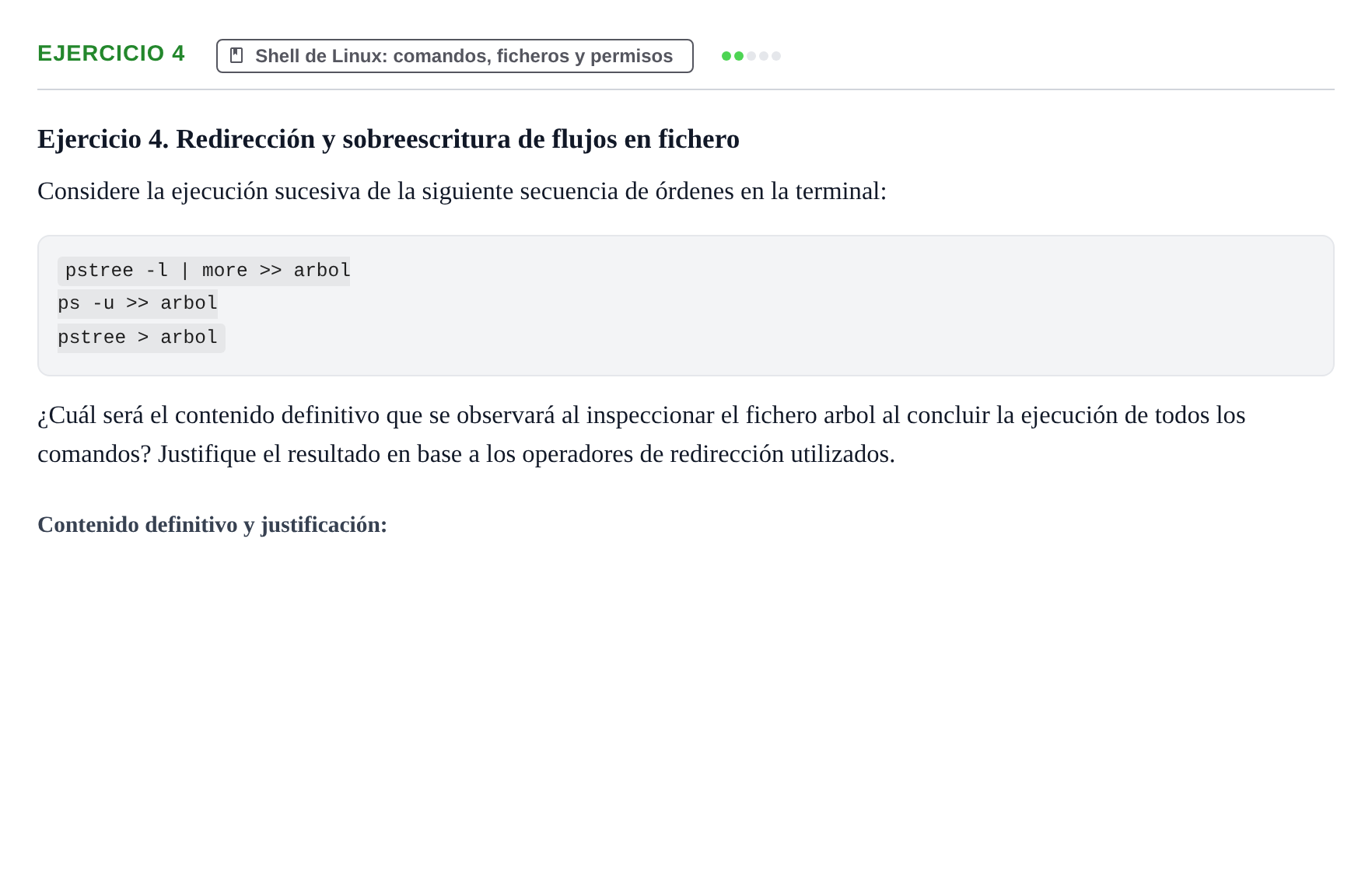 Enunciado: Ejercicio 4 · Sistemes Operatius I UB Segundo Parcial de Sistemas Operativos