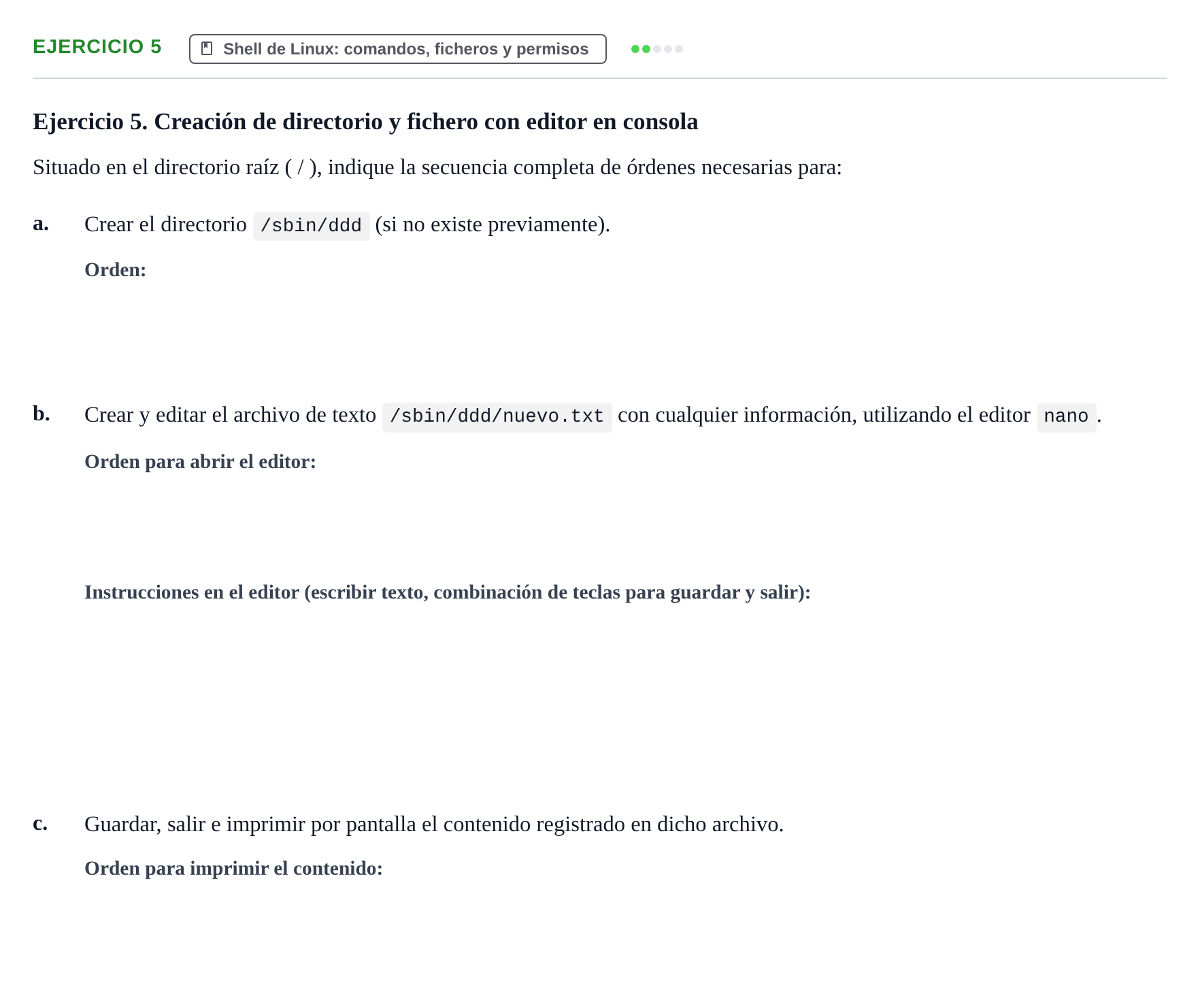 Enunciado: Ejercicio 5 · Sistemes Operatius I UB Segundo Parcial de Sistemas Operativos