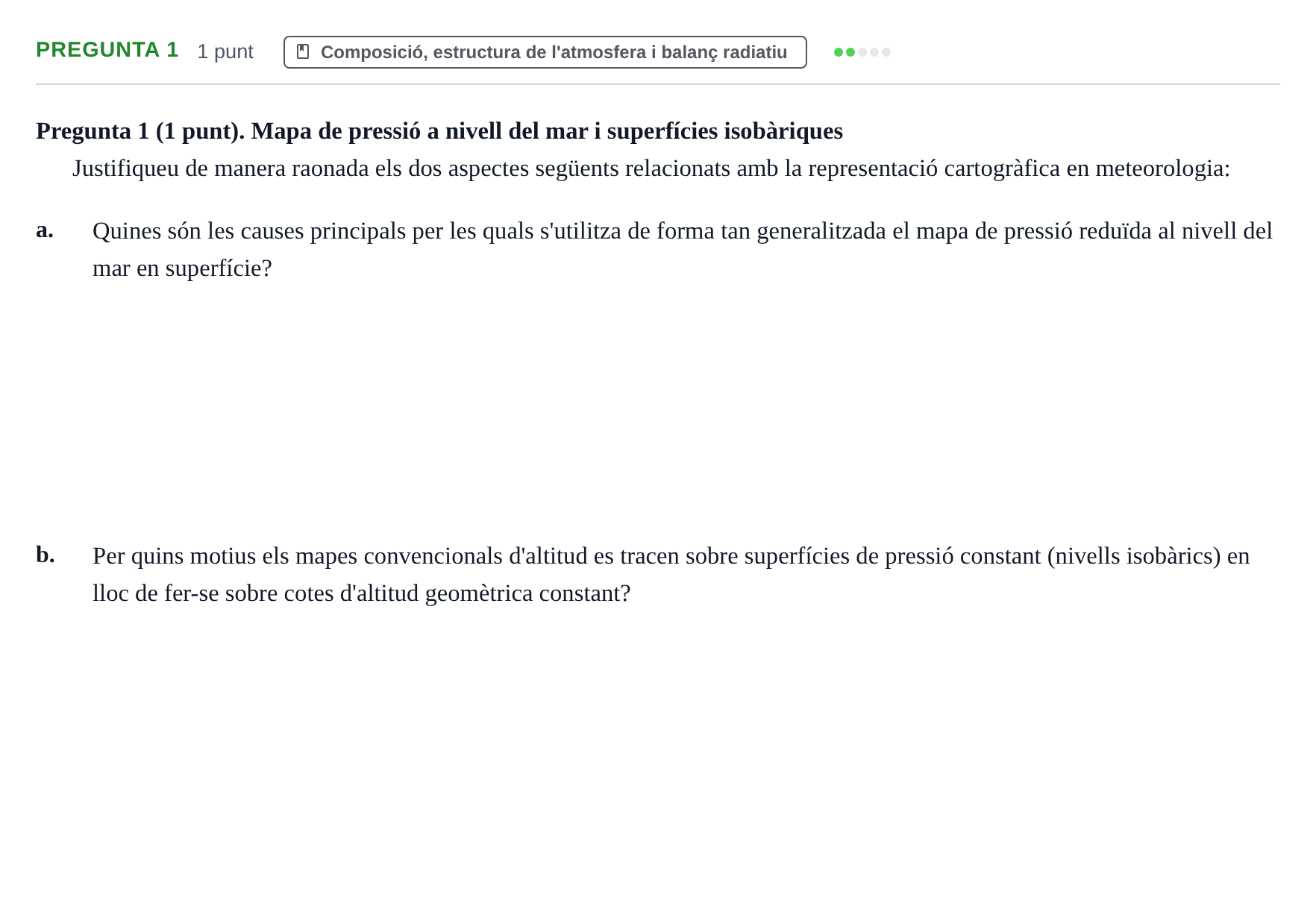 Enunciado: Pregunta 1 · Meteorología y Climatología UB 2012