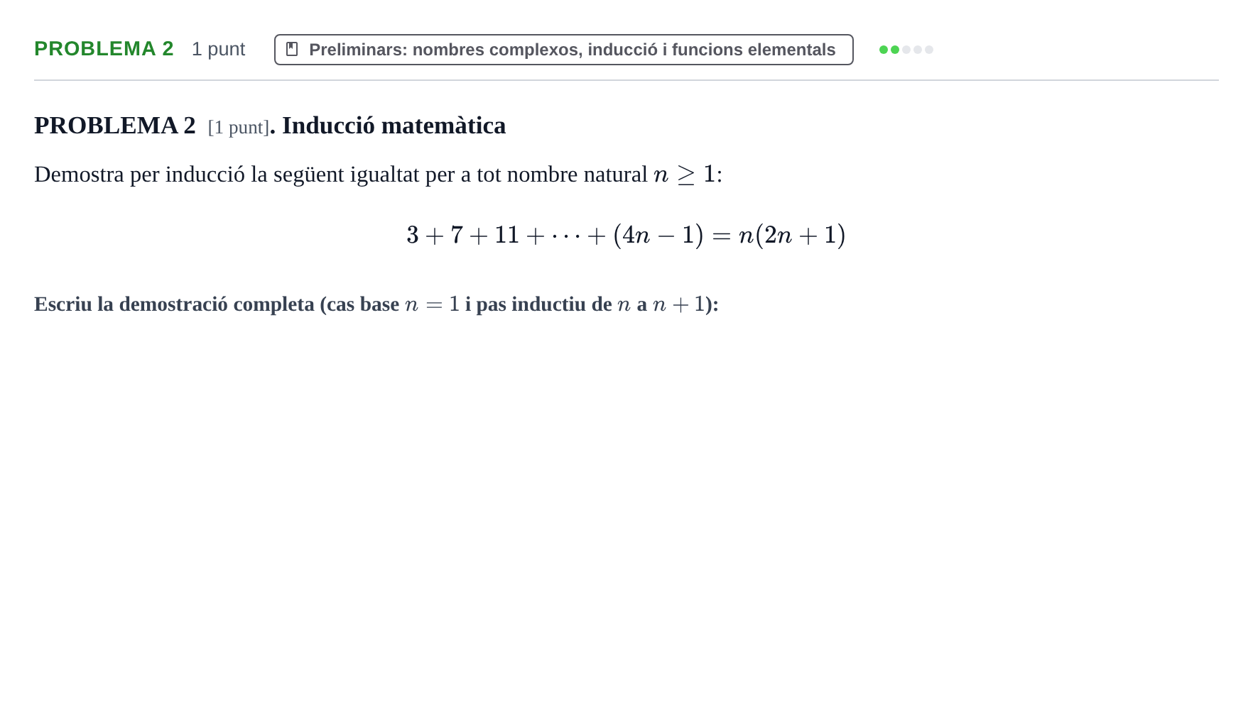 Enunciado: PROBLEMA 2 · Càlcul UB Juny 2017