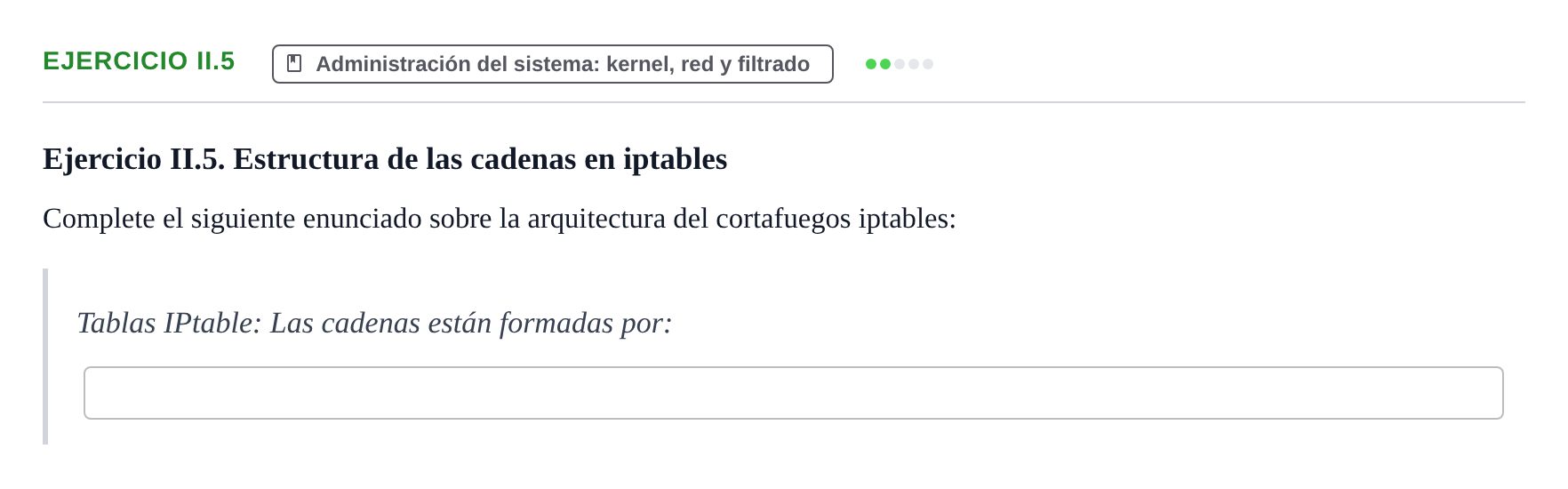Enunciado: Ejercicio II.5 · Sistemes Operatius I UB Juny 2020