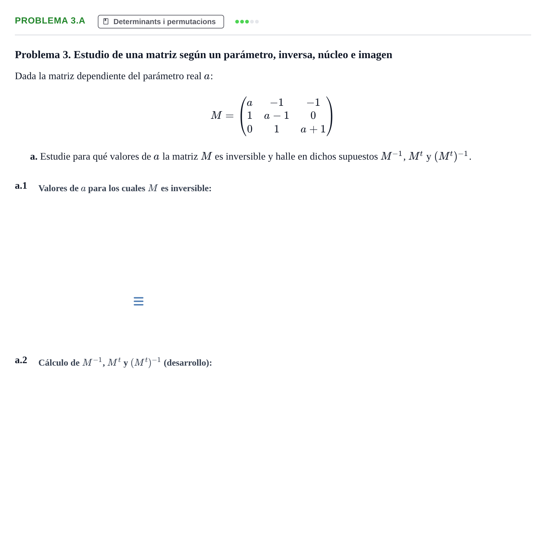 Enunciado: Problema 3.a · Matrices y Vectores UB 2013