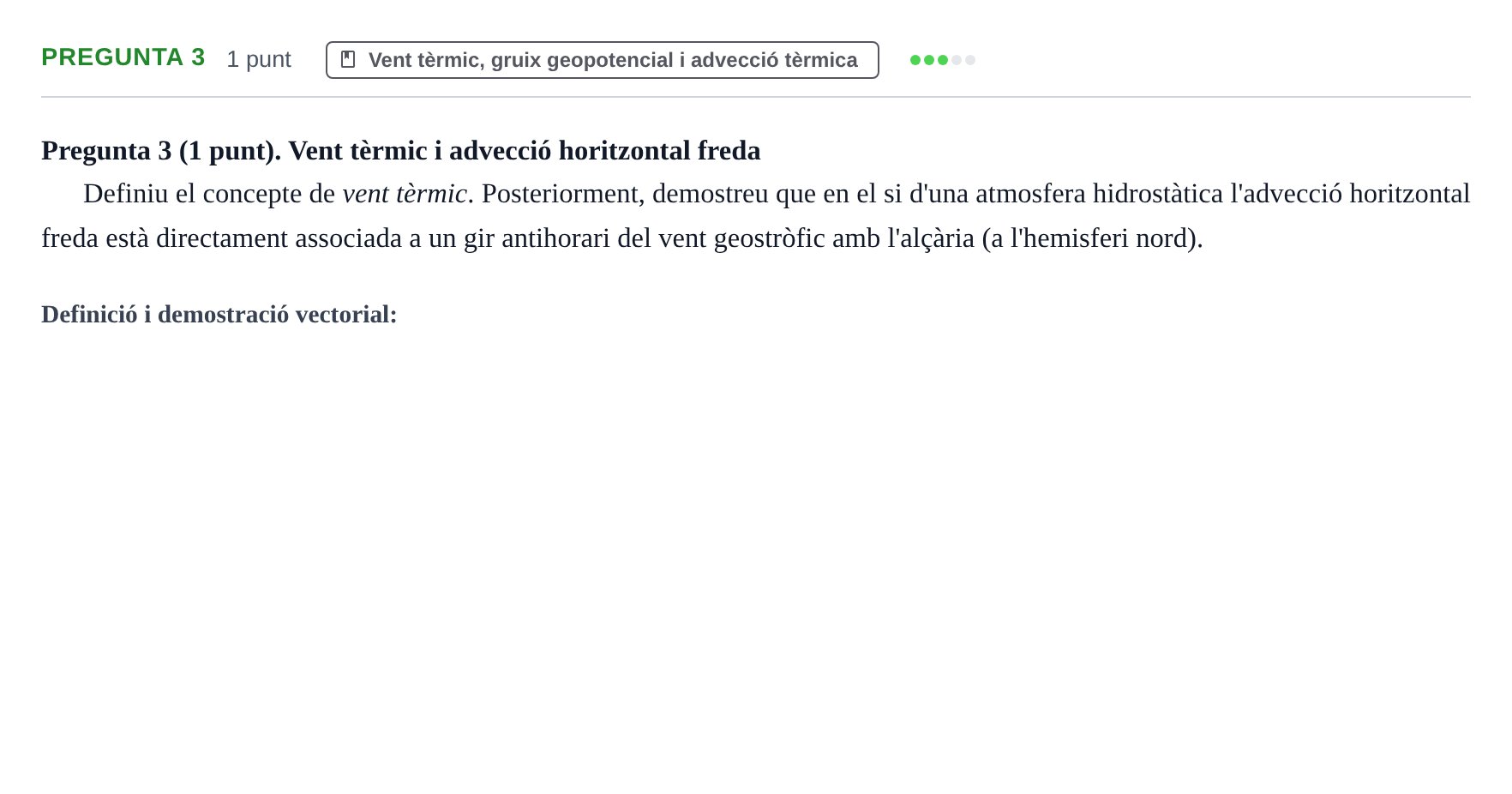 Enunciado: Pregunta 3 · Meteorología y Climatología UB 2011