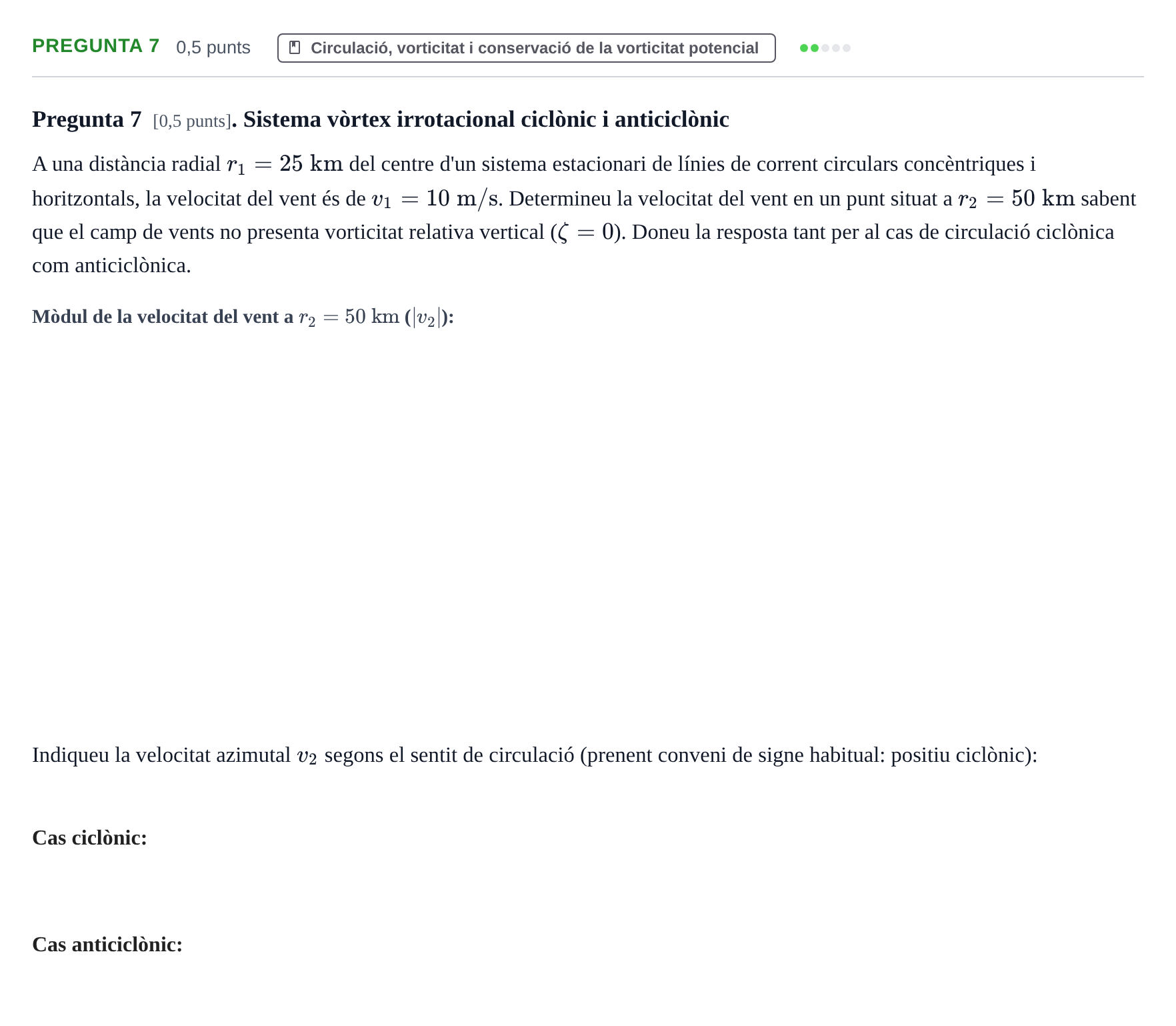 Enunciado: Pregunta 7 · Meteorología y Climatología UB 2011