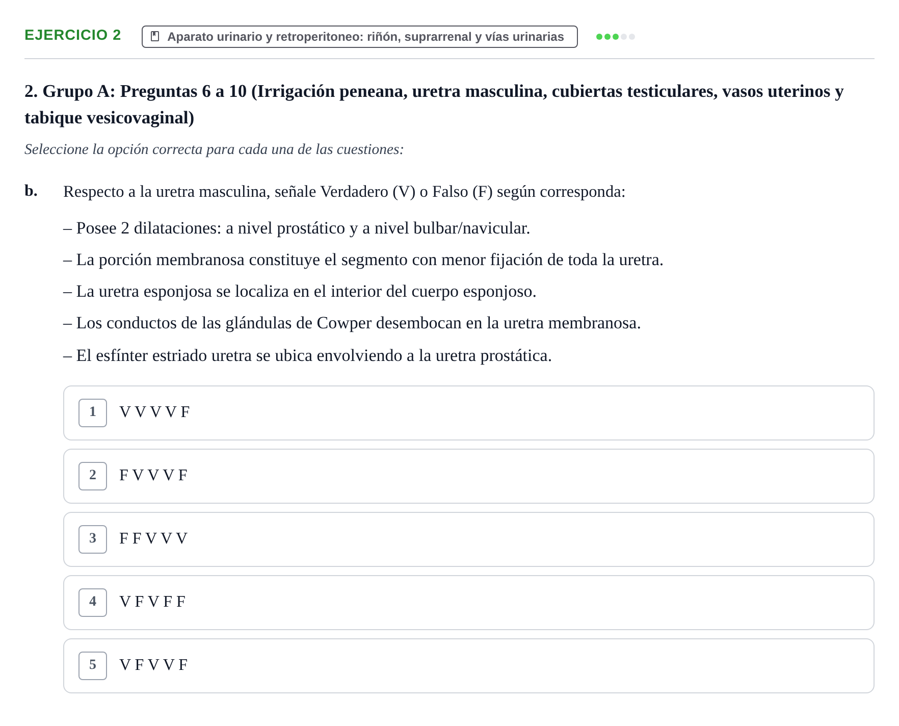 Enunciado: Ejercicio 2 - Aparato urinario · Anatomía y Embriología de Órganos y Sistemas UB Examen Parcial de Anatomía Humana - Unidad IV