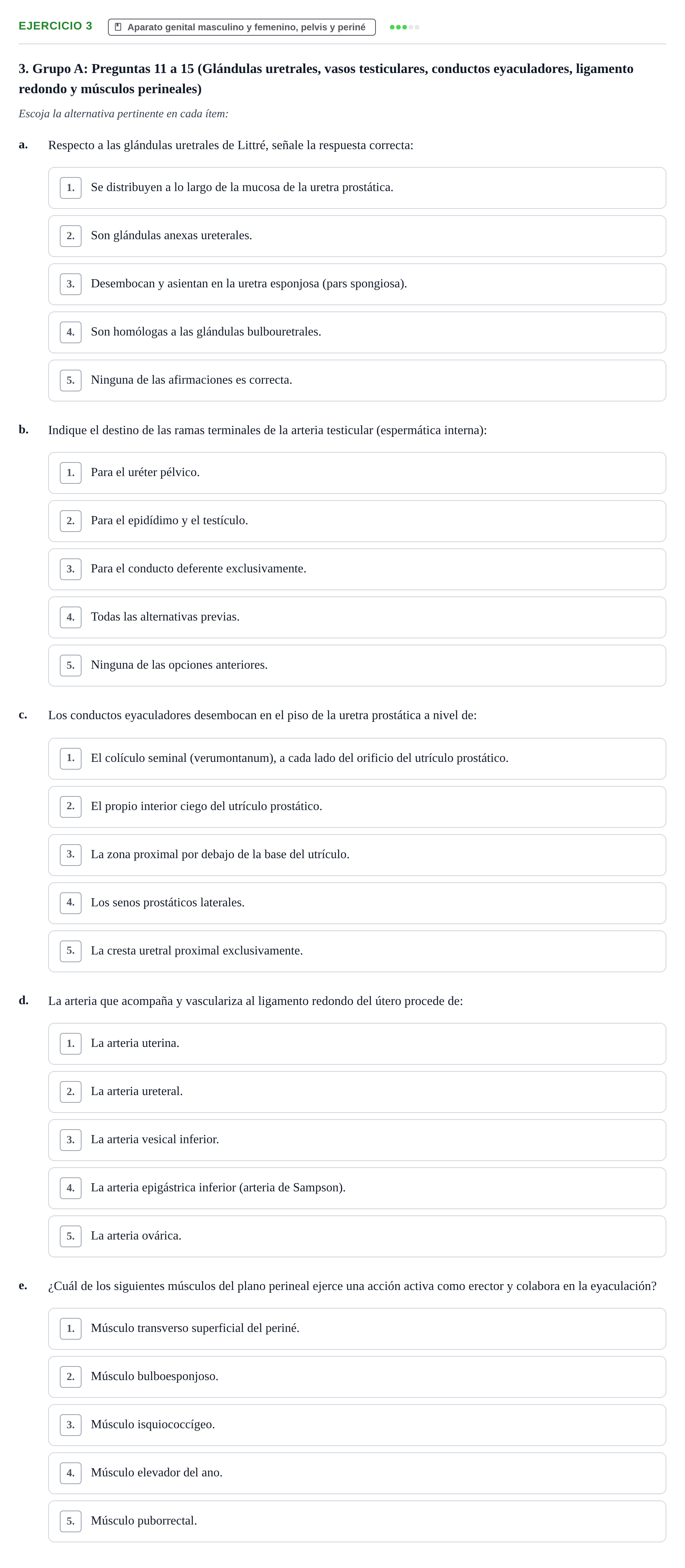 Enunciado: Problema 3 · Anatomía y Embriología de Órganos y Sistemas UB Examen Parcial de Anatomía Humana - Unidad IV
