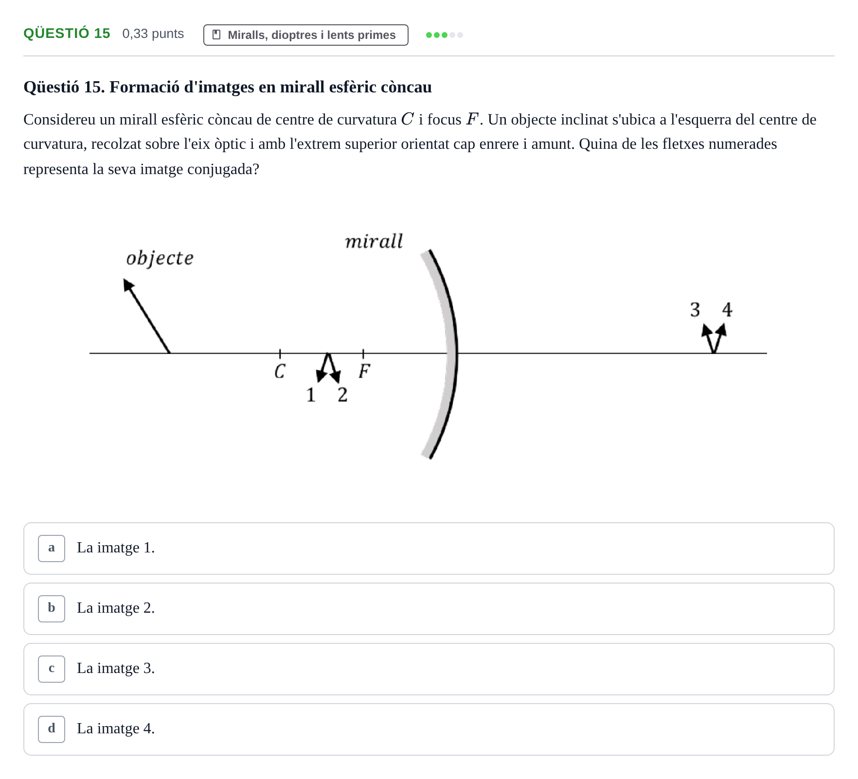 Enunciado: Ejercicio Qüestió 15 · Fundamentos de Electromagnetismo y Óptica UB Juny 2023