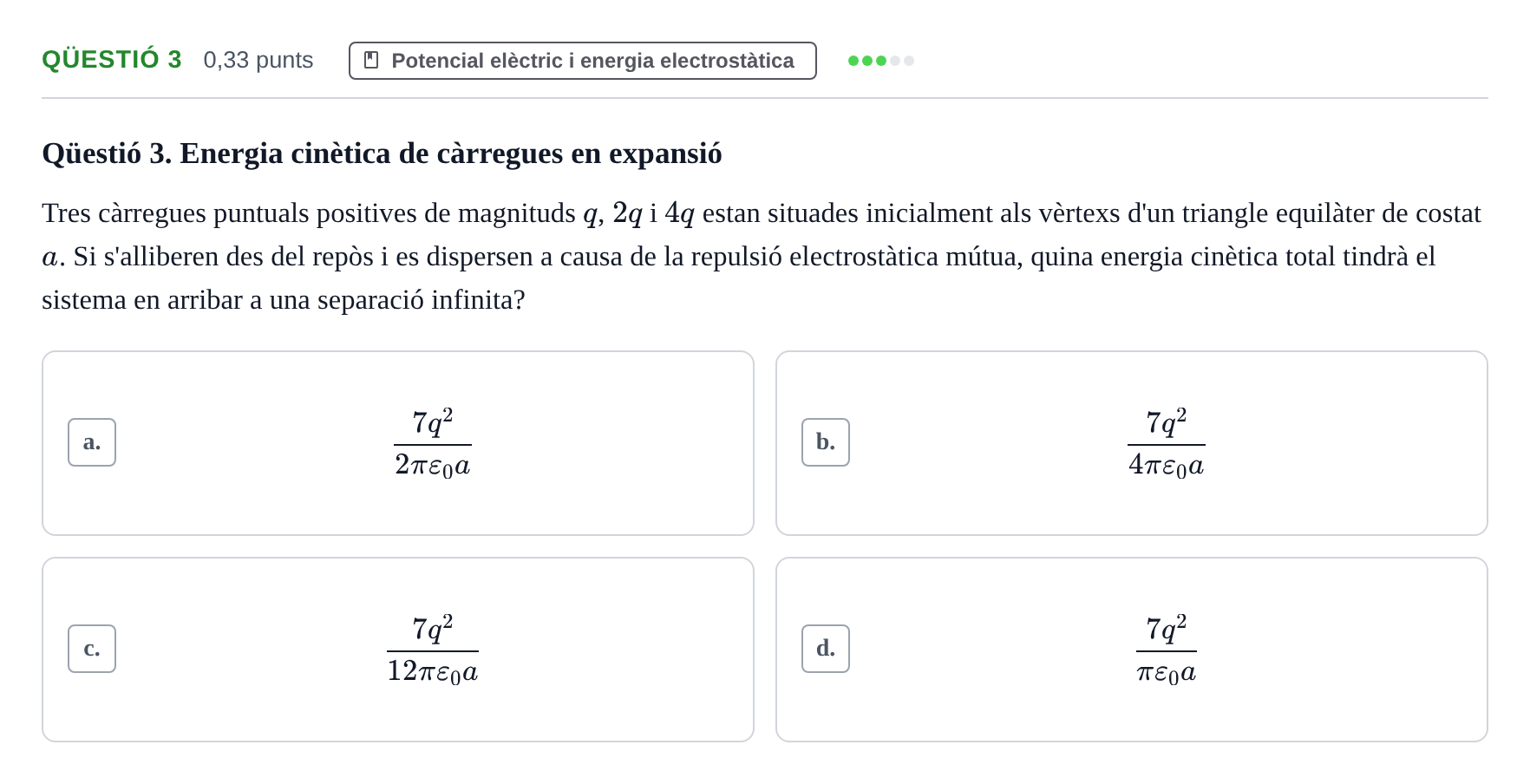 Enunciado: Ejercicio Qüestió 3 · Fundamentos de Electromagnetismo y Óptica UB Juny 2023