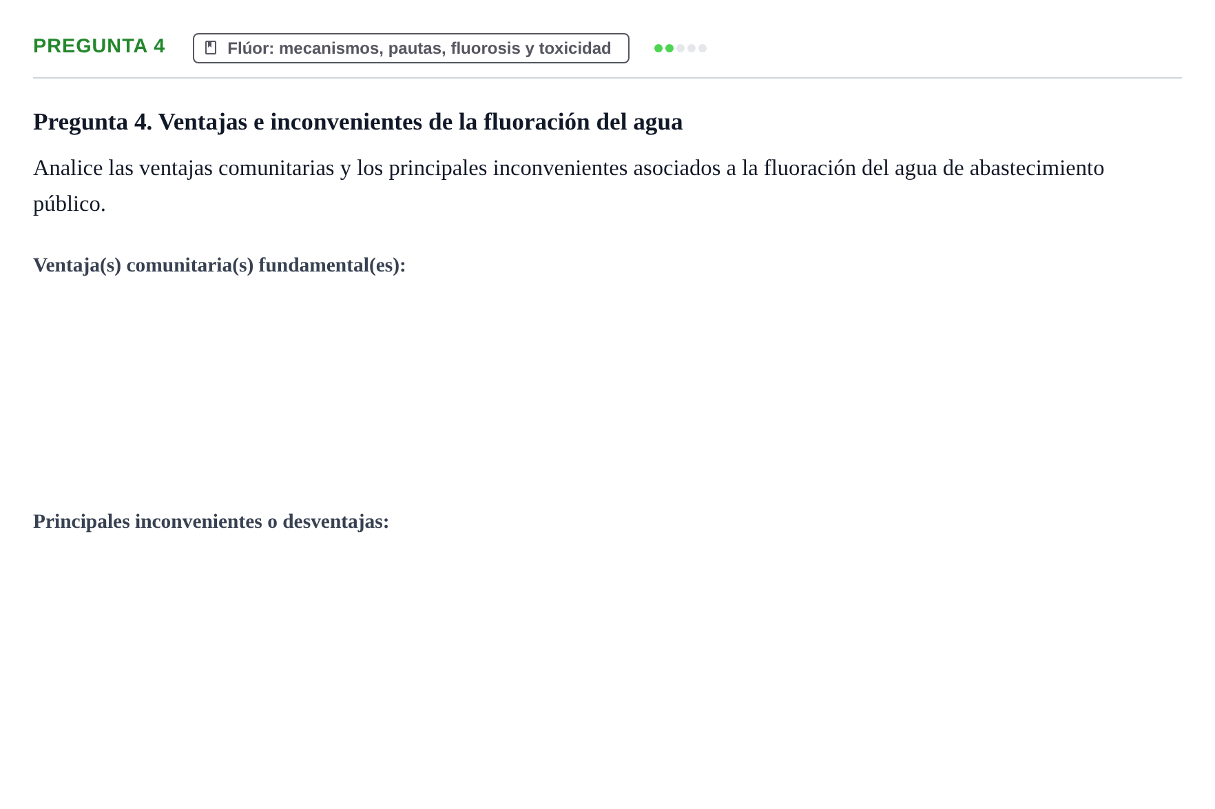 Enunciado: Pregunta 4 · Odontología Preventiva y Comunitaria UB 2015