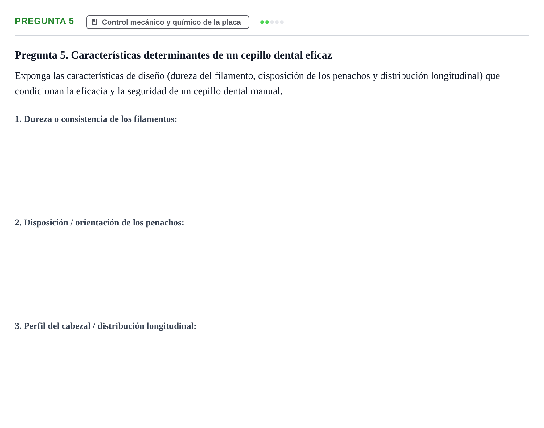 Enunciado: Pregunta 5 · Odontología Preventiva y Comunitaria UB 2015