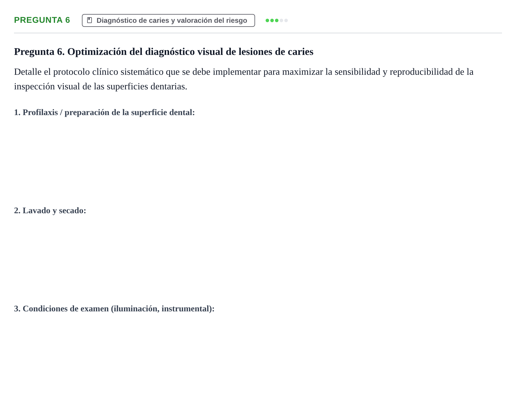 Enunciado: Pregunta 6 · Odontología Preventiva y Comunitaria UB 2015
