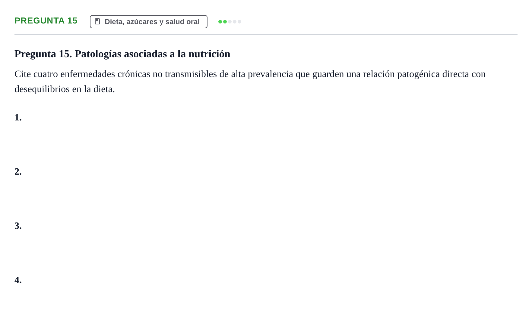 Enunciado: Pregunta 15 · Odontología Preventiva y Comunitaria UB Juny 2014