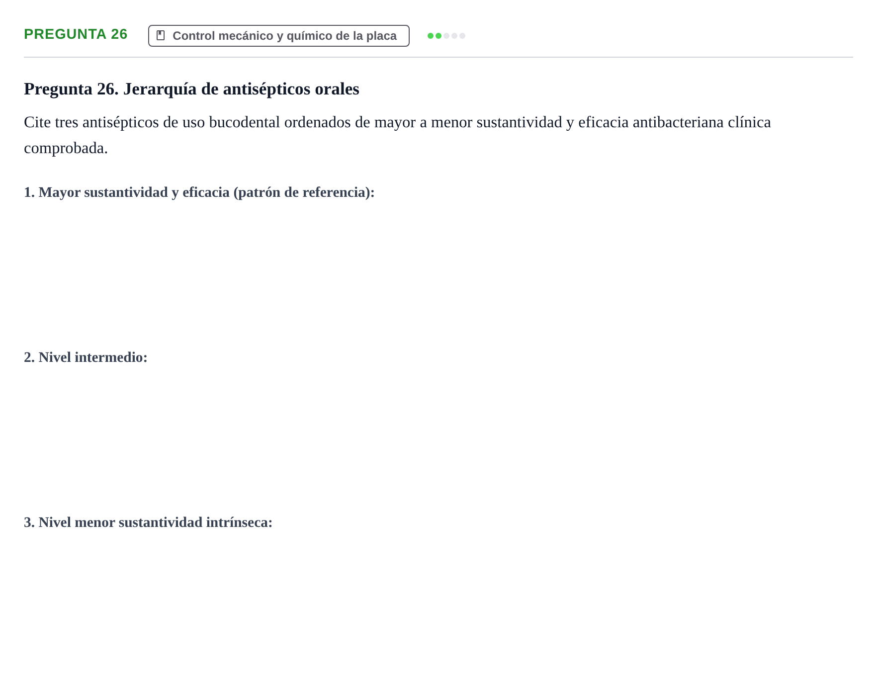 Enunciado: Pregunta 26 · Odontología Preventiva y Comunitaria UB Juny 2014