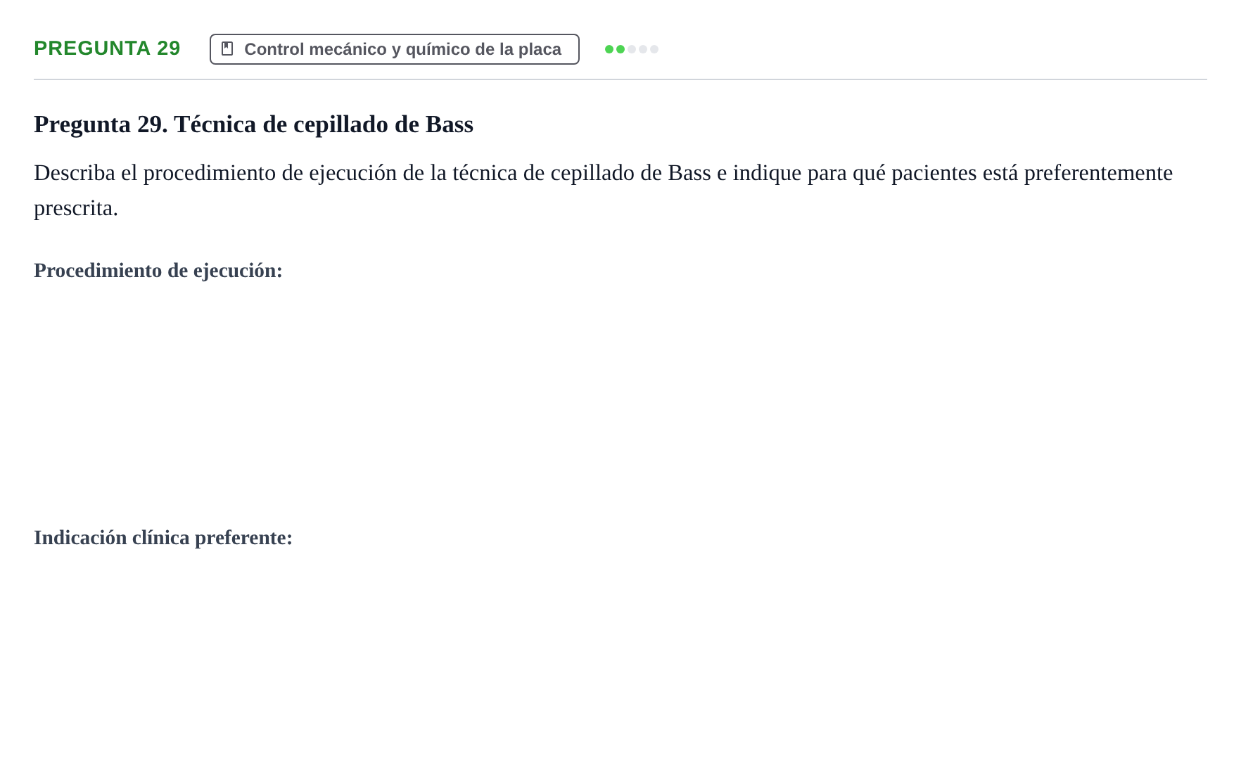 Enunciado: Pregunta 29 · Odontología Preventiva y Comunitaria UB Juny 2014