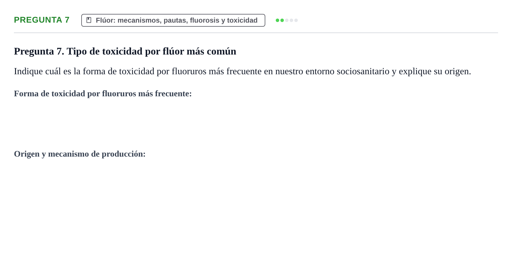 Enunciado: Pregunta 7 · Odontología Preventiva y Comunitaria UB Juny 2014