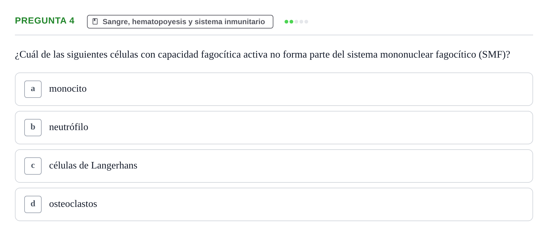 Enunciado: Pregunta 4 · Histología UB 2005