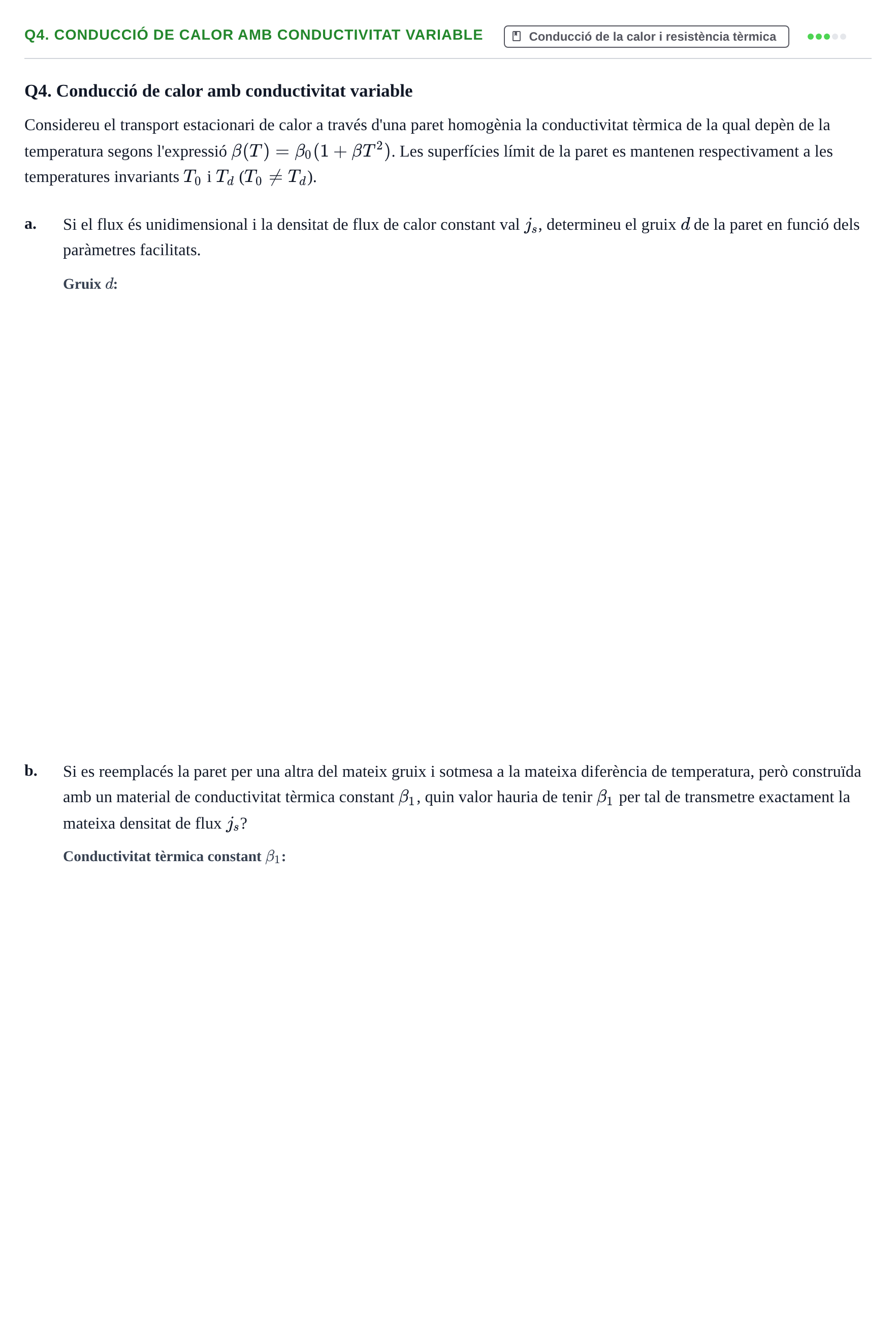 Enunciado: Ejercicio Q4. Conducció de calor amb conductivitat variable · Fundamentos de Ondas, Fluidos y Termodinámica UB 2015