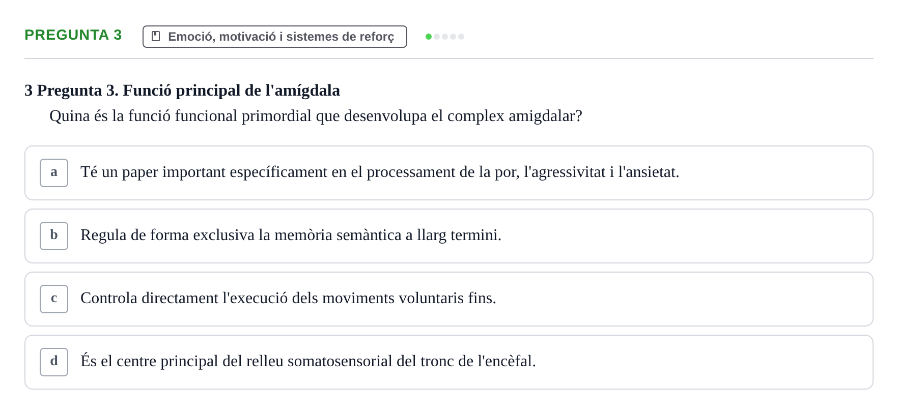 Enunciado: Pregunta 3 · Psicobiología UB 2024
