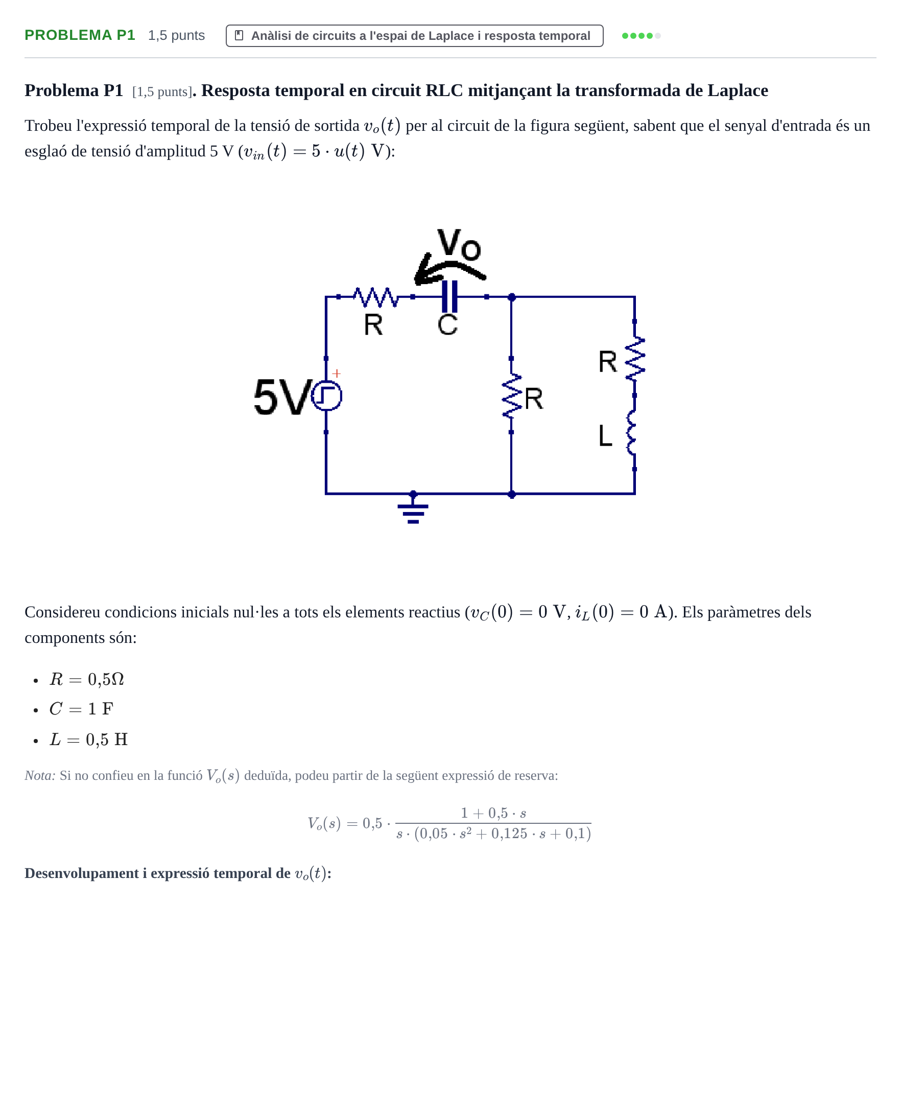 Enunciado: Problema P1 · Electrónica UB 2018