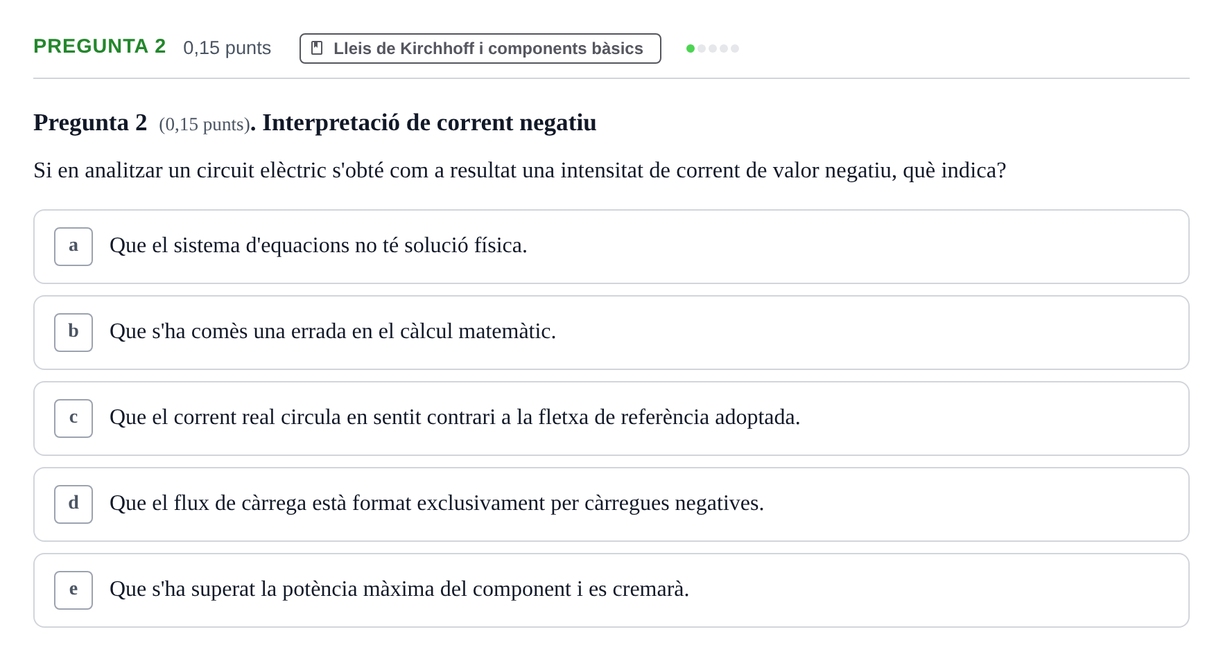 Enunciado: Pregunta 2 · Electrónica UB 2016