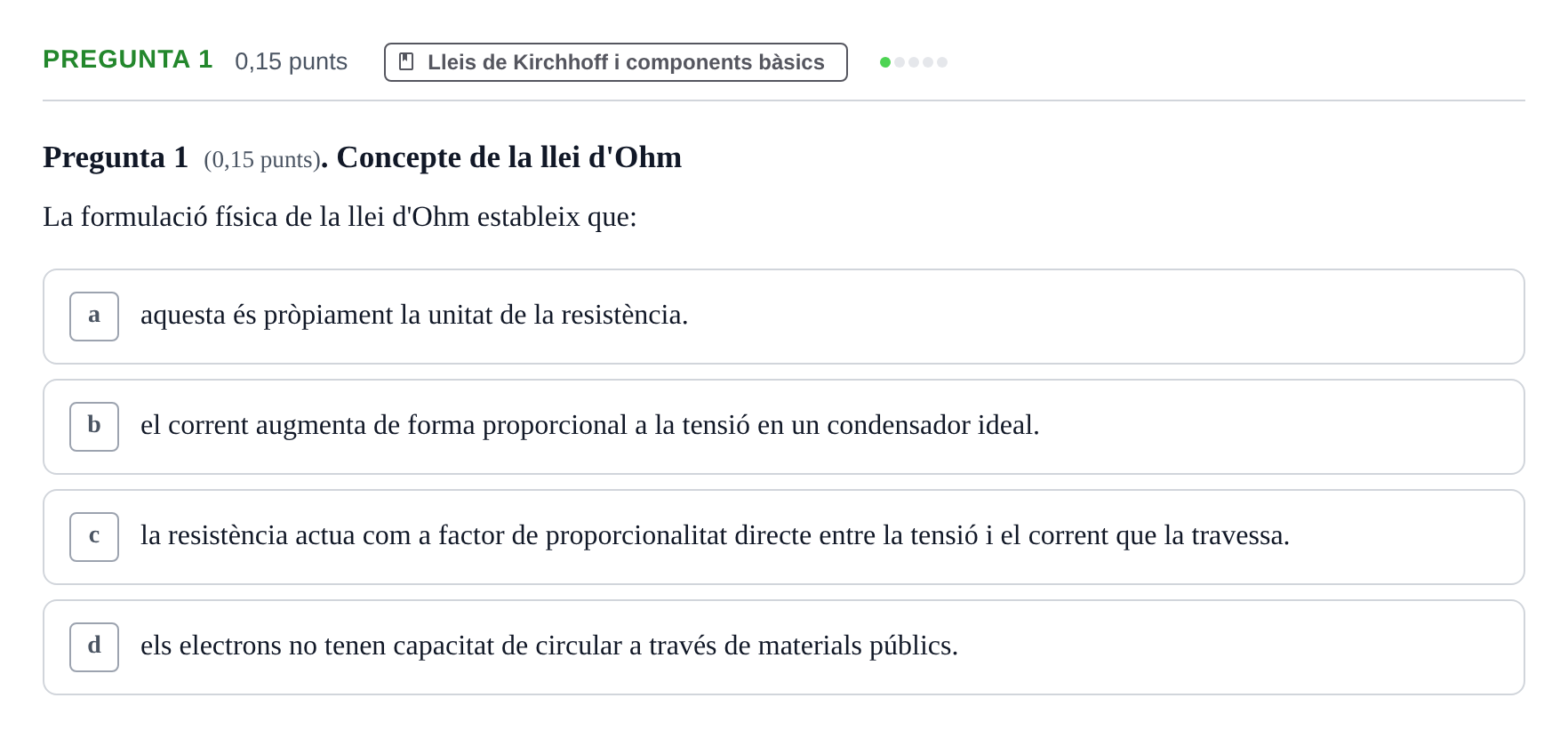 Enunciado: Pregunta 1 · Electrónica UB 2016