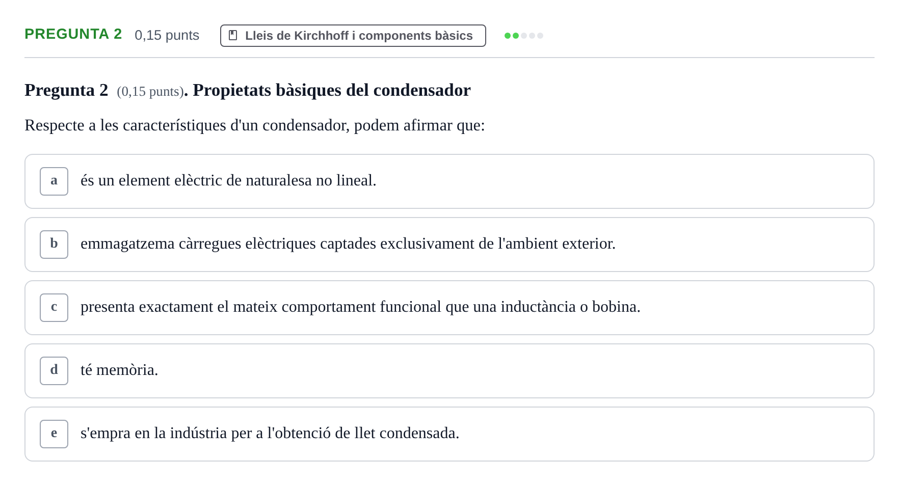 Enunciado: Pregunta 2 · Electrónica UB 2016