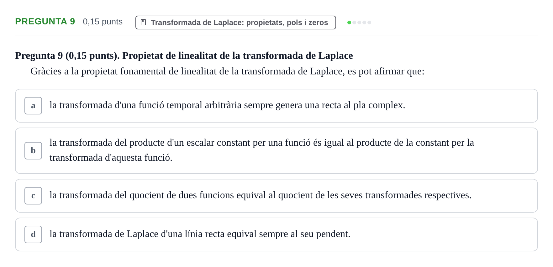 Enunciado: Pregunta 9 · Electrónica UB 2016