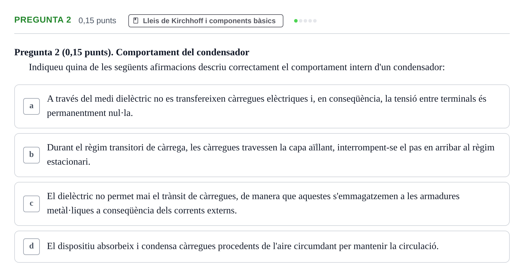 Enunciado: Pregunta 2 · Electrónica UB 2015