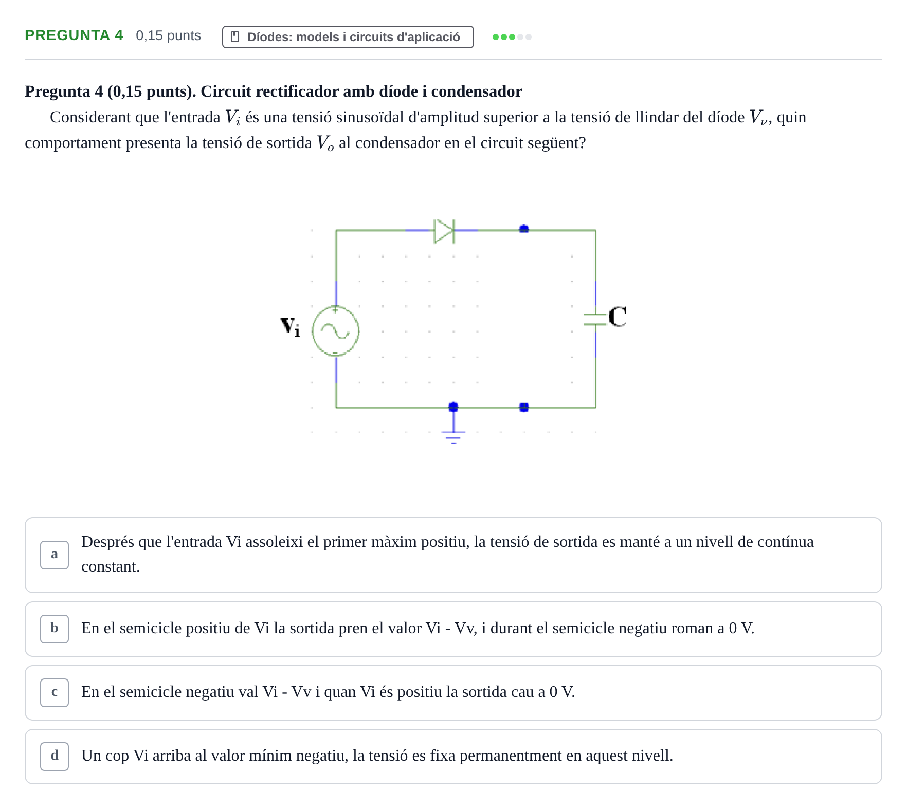 Enunciado: Pregunta 4 · Electrónica UB 2015