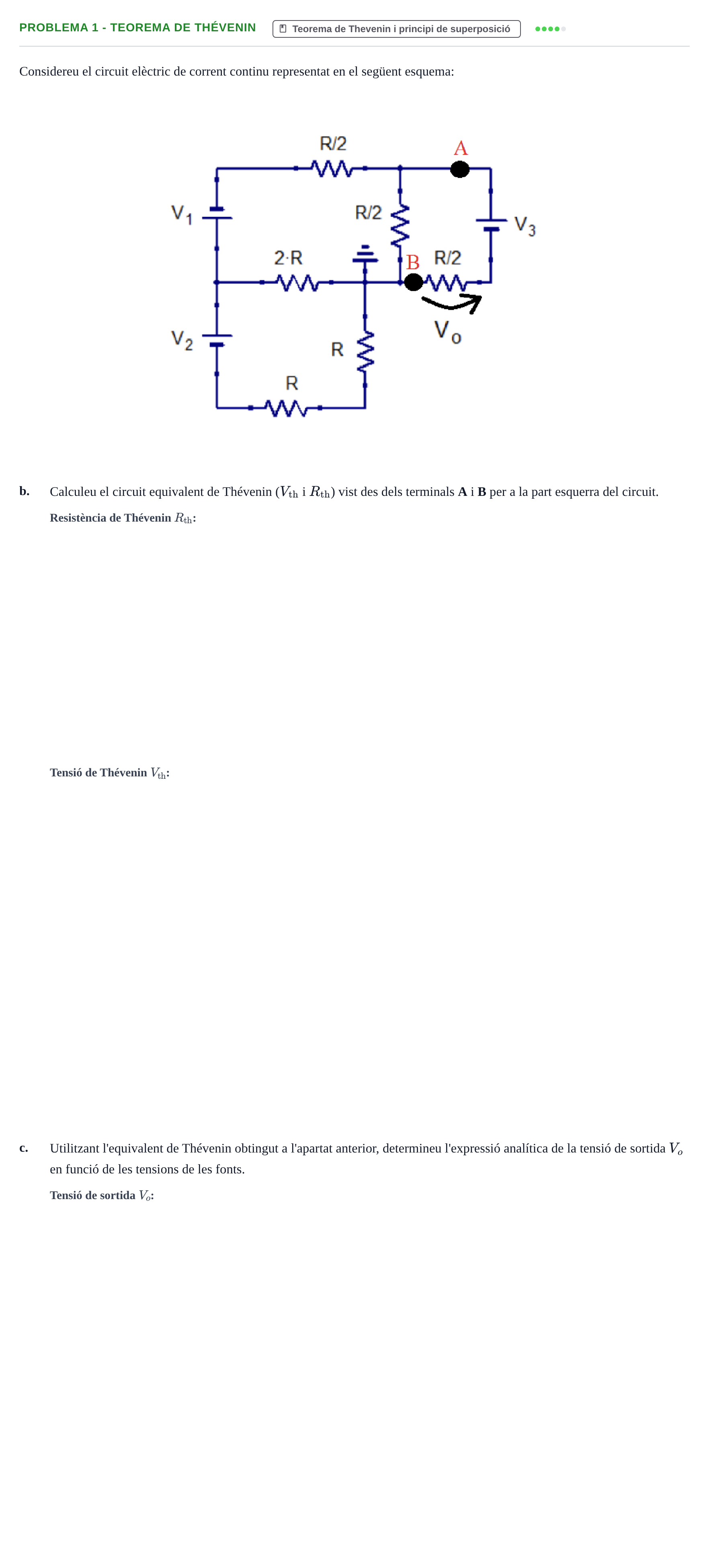 Enunciado: Problema 1 - Teorema de Thévenin · Electrónica UB 2015
