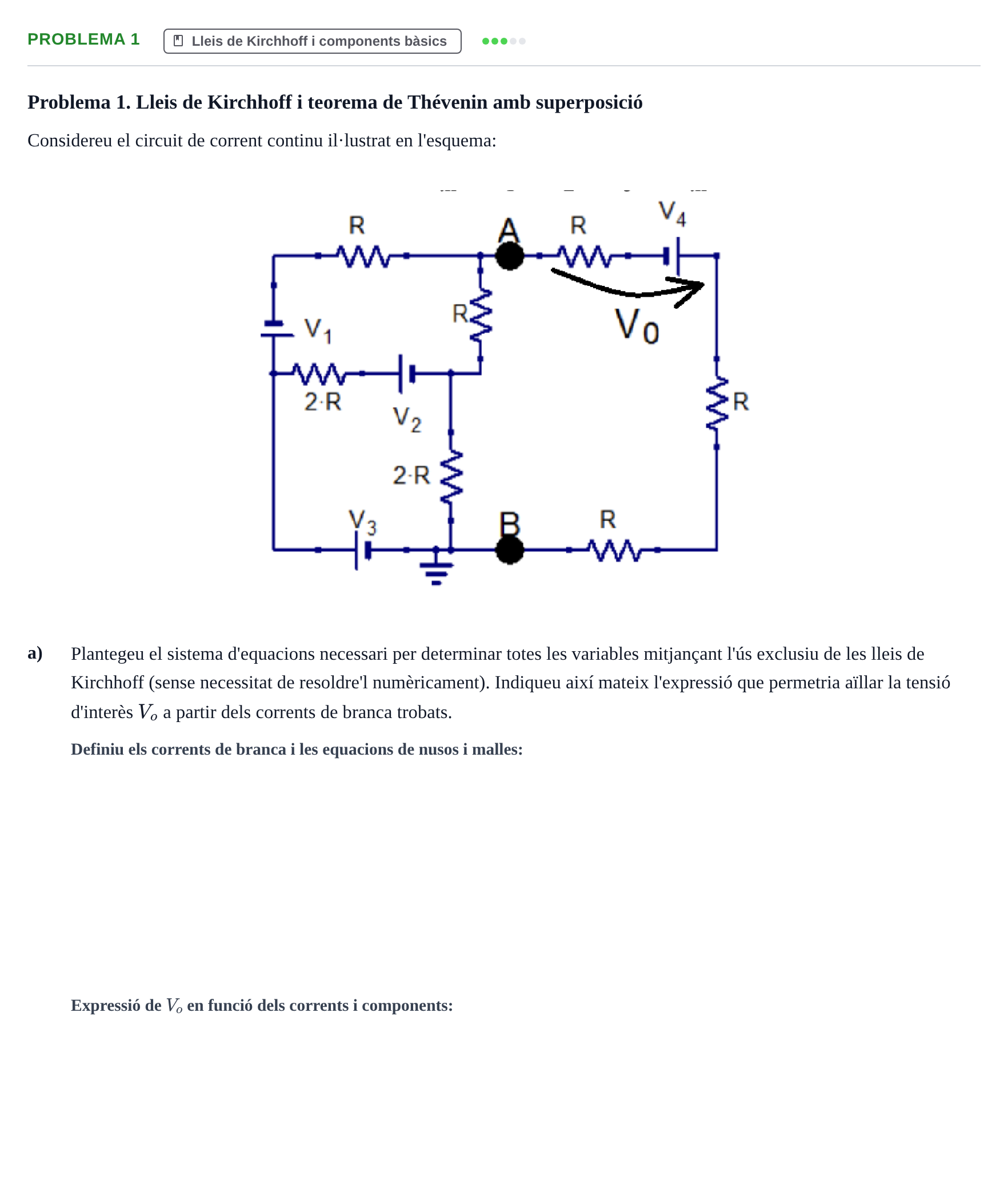 Enunciado: Problema 1 - Lleis de Kirchhoff · Electrónica UB 2016