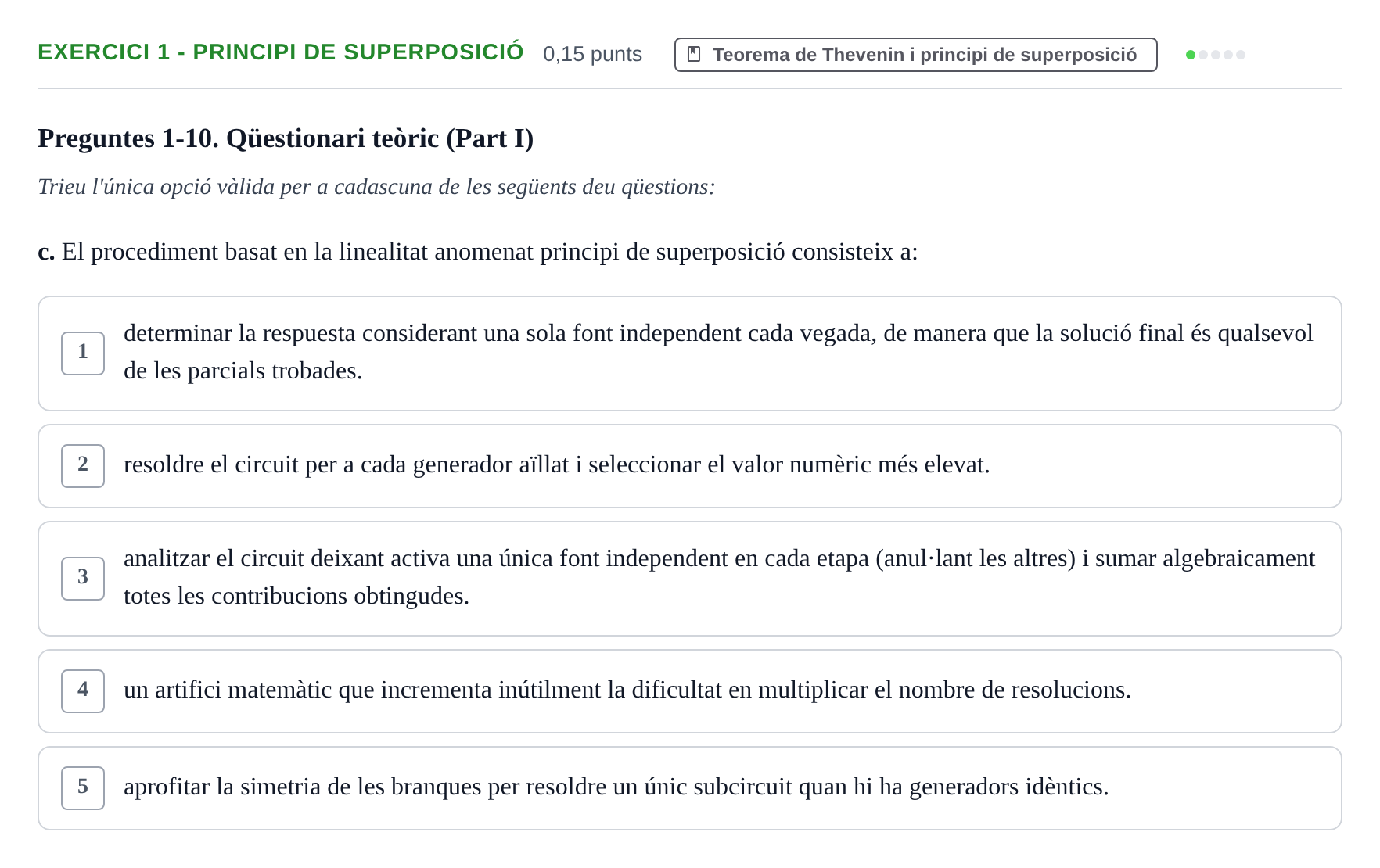 Enunciado: Ejercicio 1 - Principi de superposició · Electrónica UB 2016