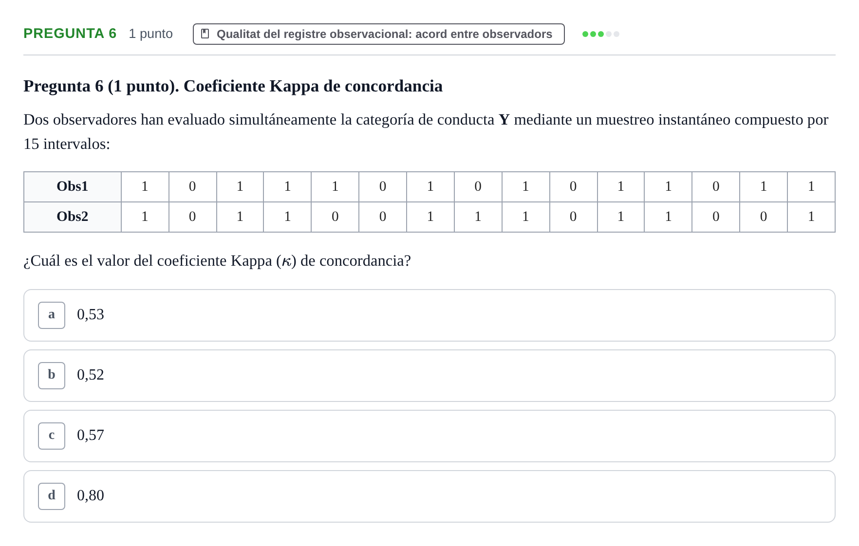 Enunciado: Pregunta 6 · Dissenys de Recerca UB Examen de Diseños de Investigación: Metodología Observacional