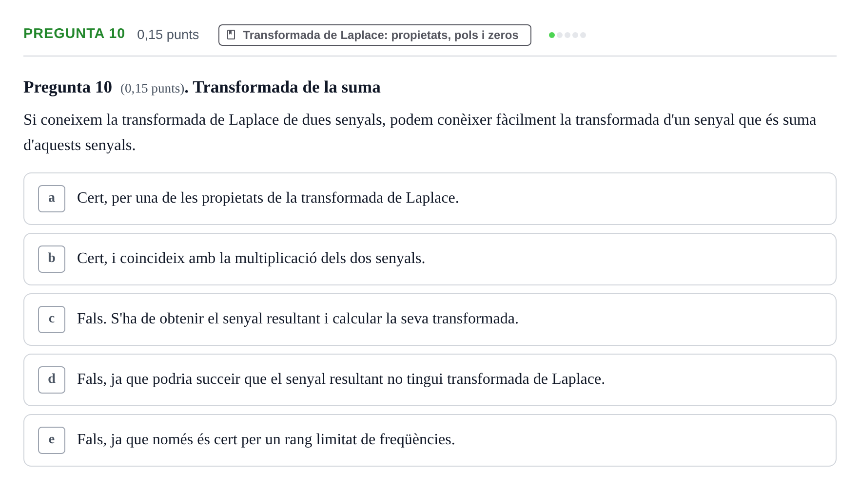 Enunciado: Pregunta 10 · Electrónica UB 2014