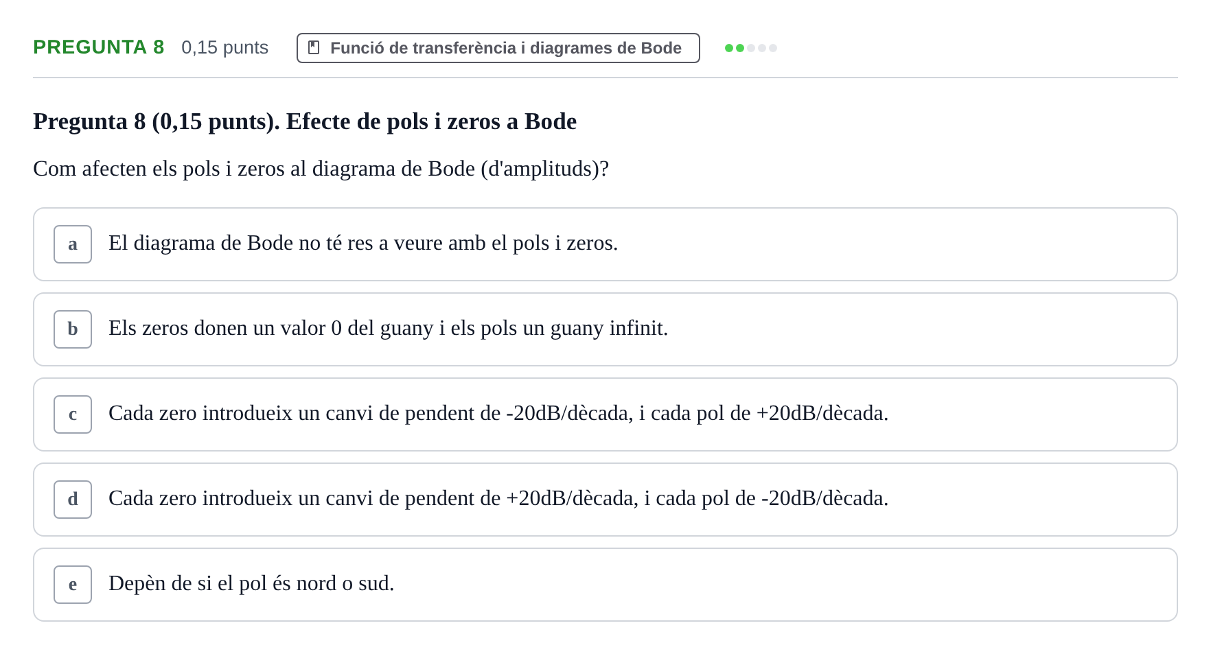 Enunciado: Pregunta 8 · Electrónica UB 2014