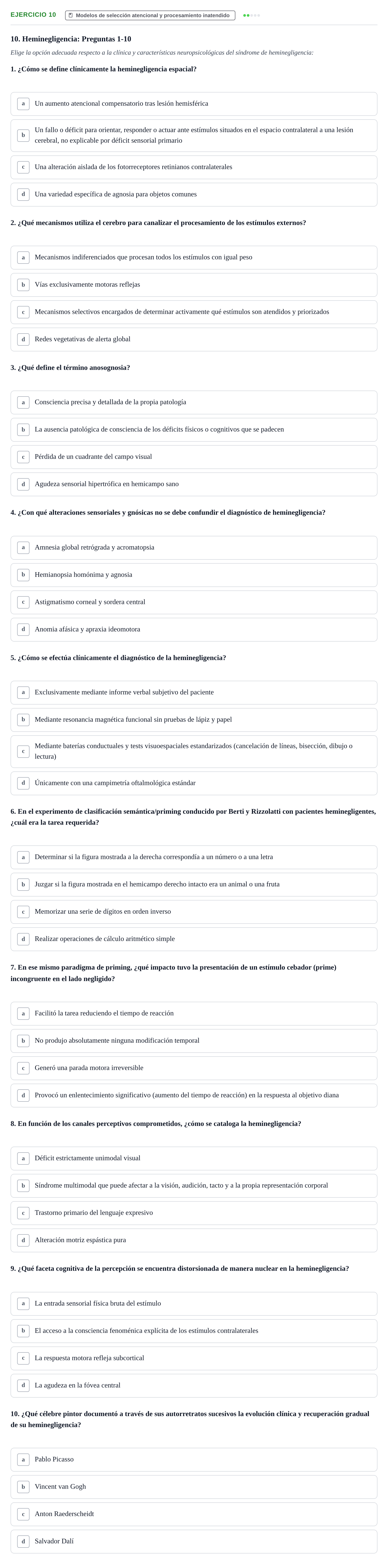 Enunciado: Problema 10 · Percepció I Atenció UB Test de repaso: Atención, Audición, Habla y Prácticas
