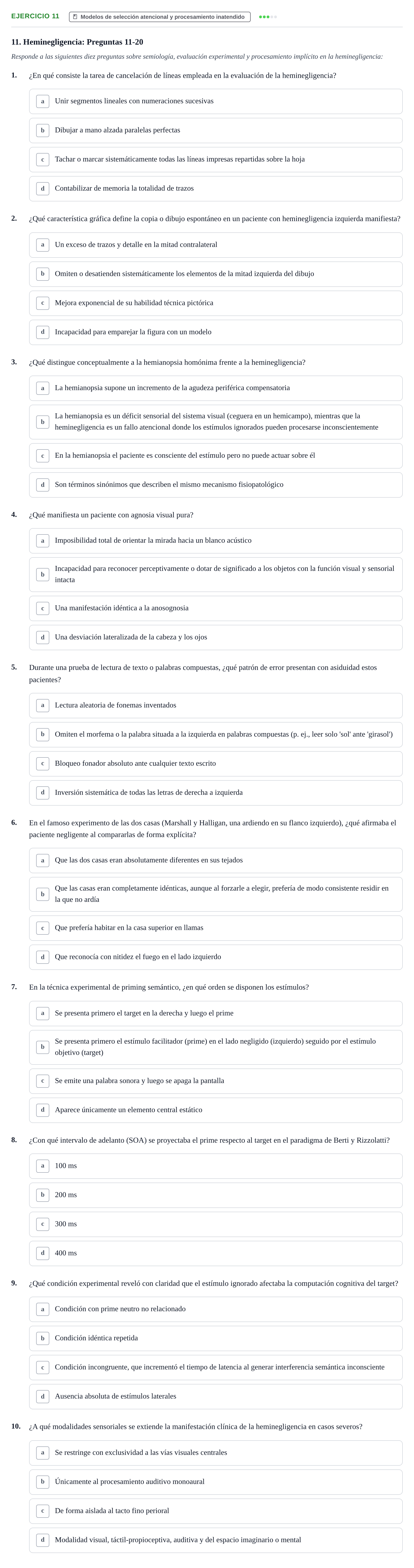 Enunciado: Problema 11 · Percepció I Atenció UB Test de repaso: Atención, Audición, Habla y Prácticas