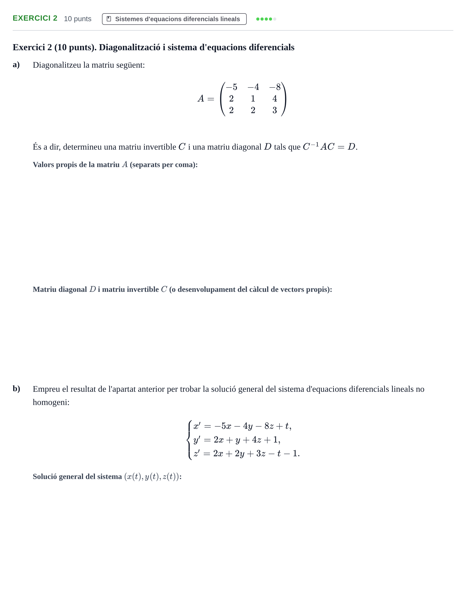 Enunciado: Exercici 2 · Matemáticas I UB 2020