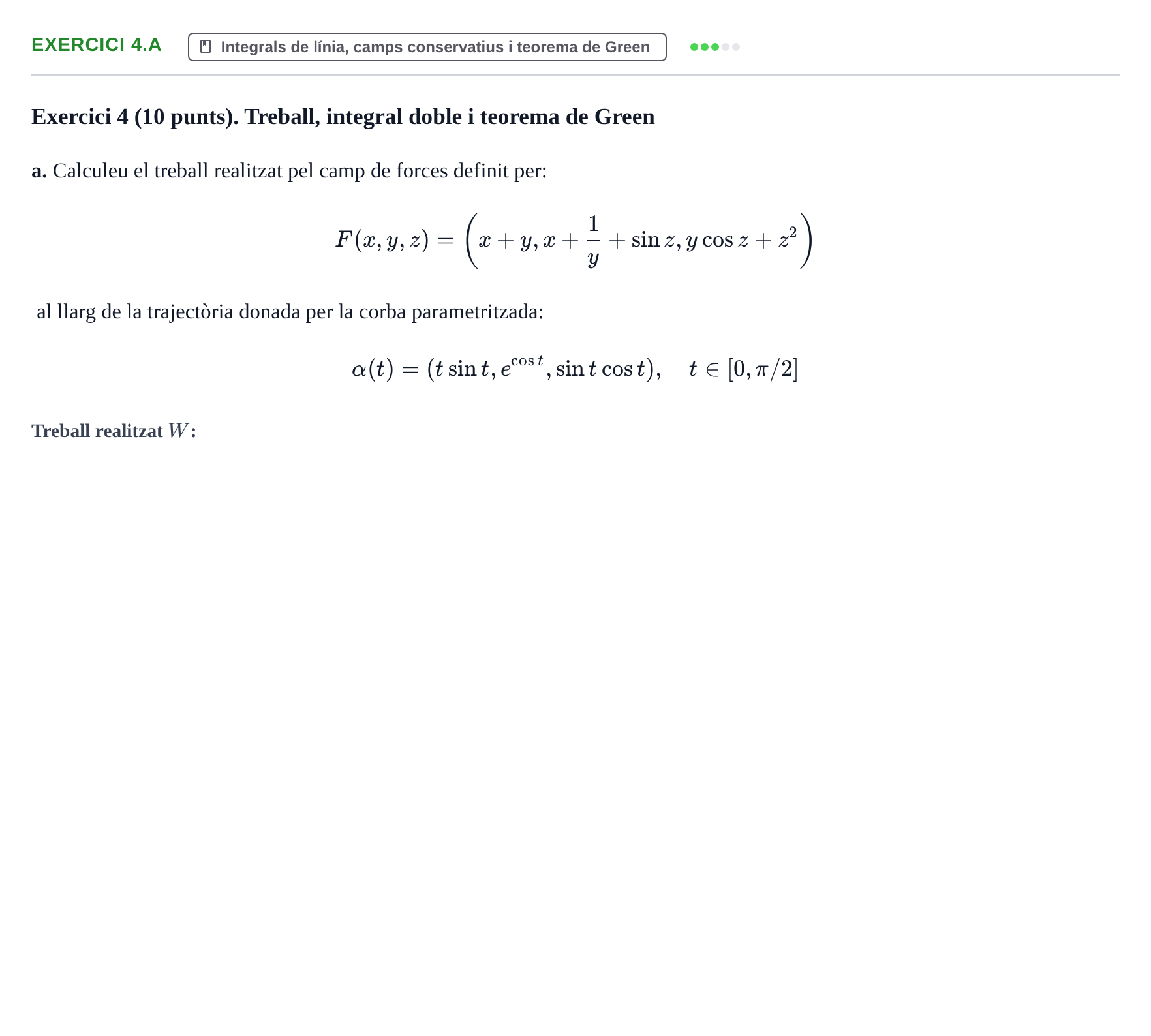 Enunciado: Exercici 4.a · Matemáticas I UB 2020