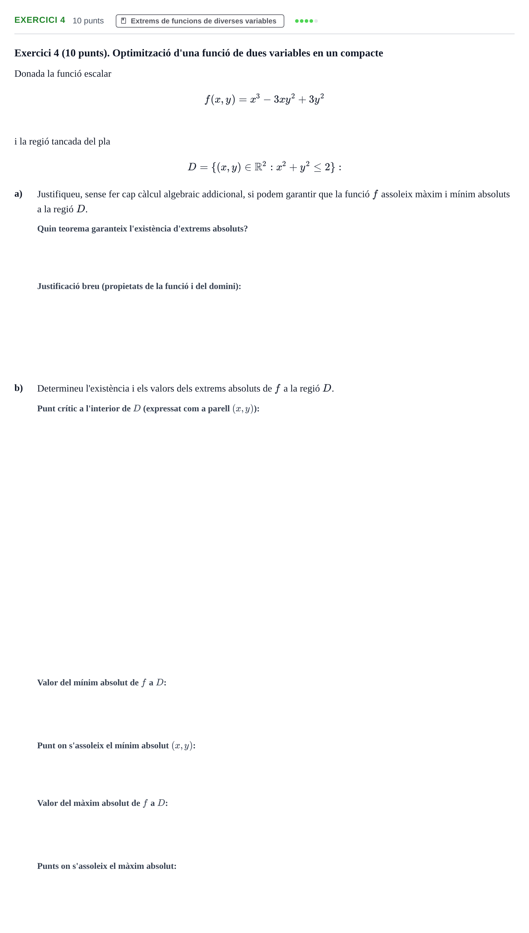 Enunciado: Exercici 4 · Matemáticas I UB 2019