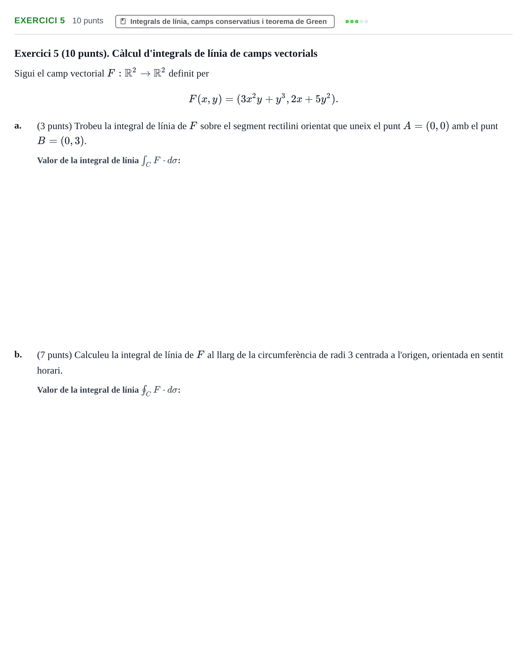 Enunciado: Exercici 5 · Matemáticas I UB 2019