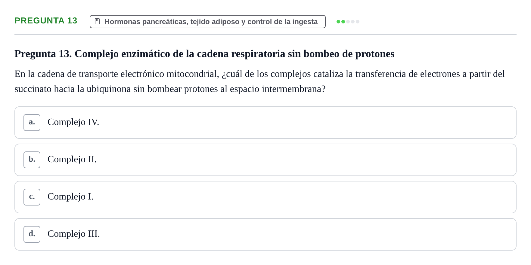Enunciado: Pregunta 13