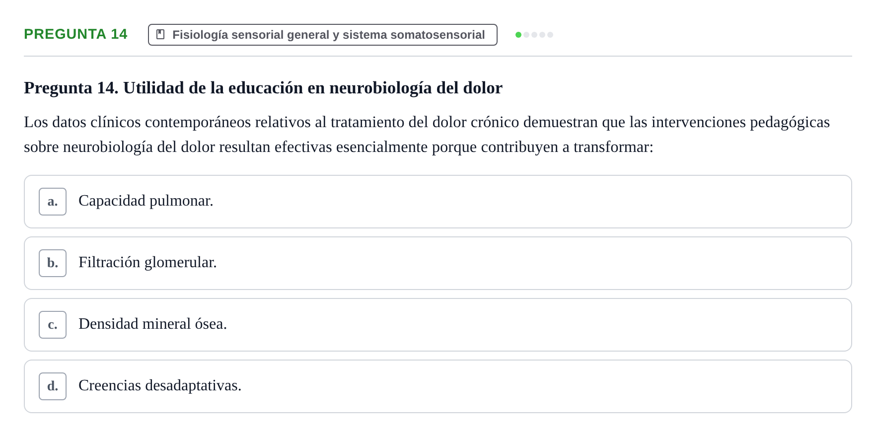 Enunciado: Pregunta 14