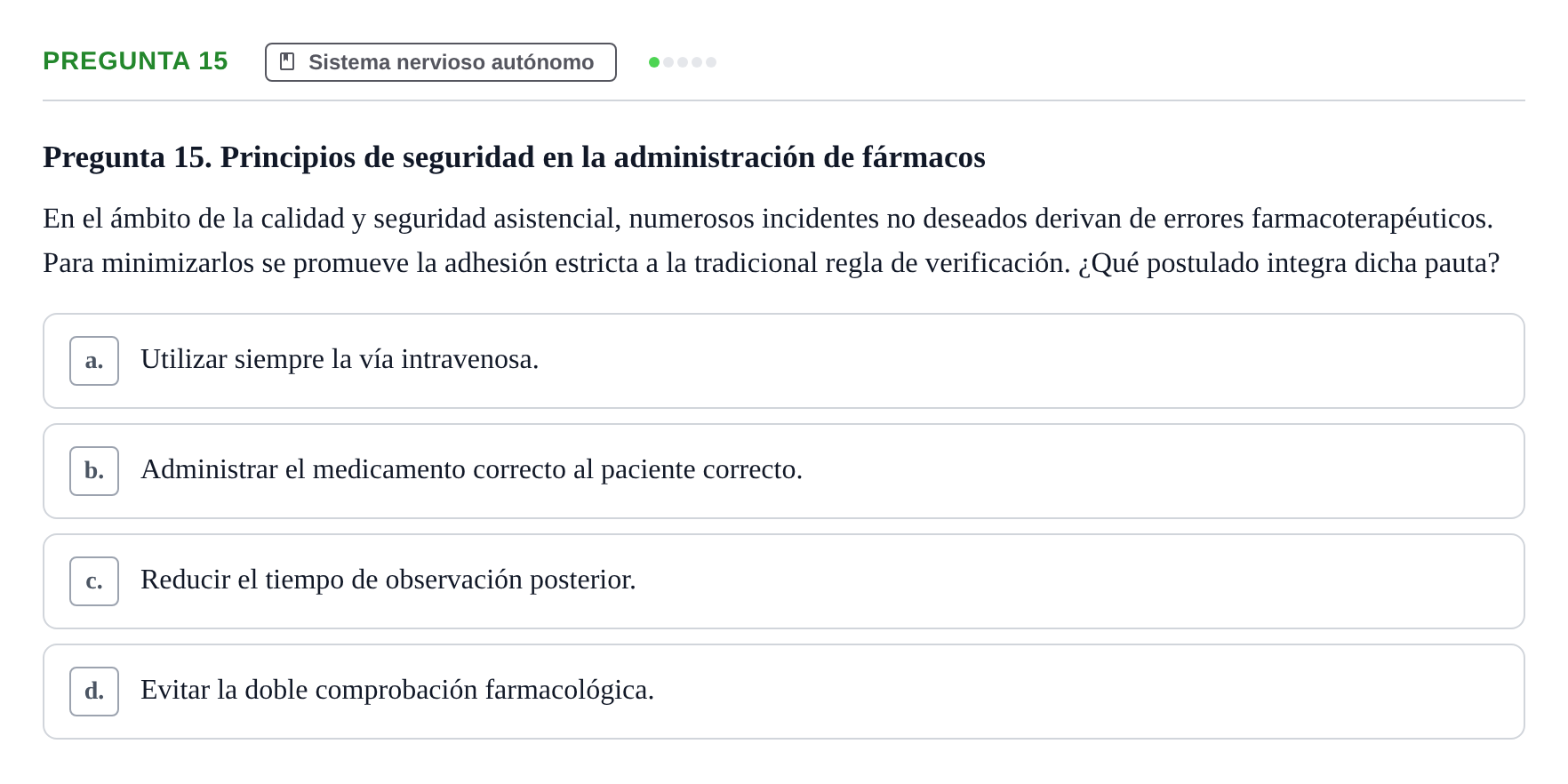 Enunciado: Pregunta 15