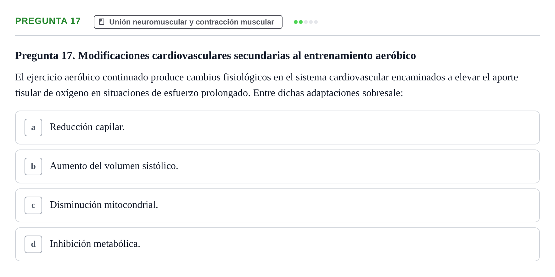 Enunciado: Pregunta 17
