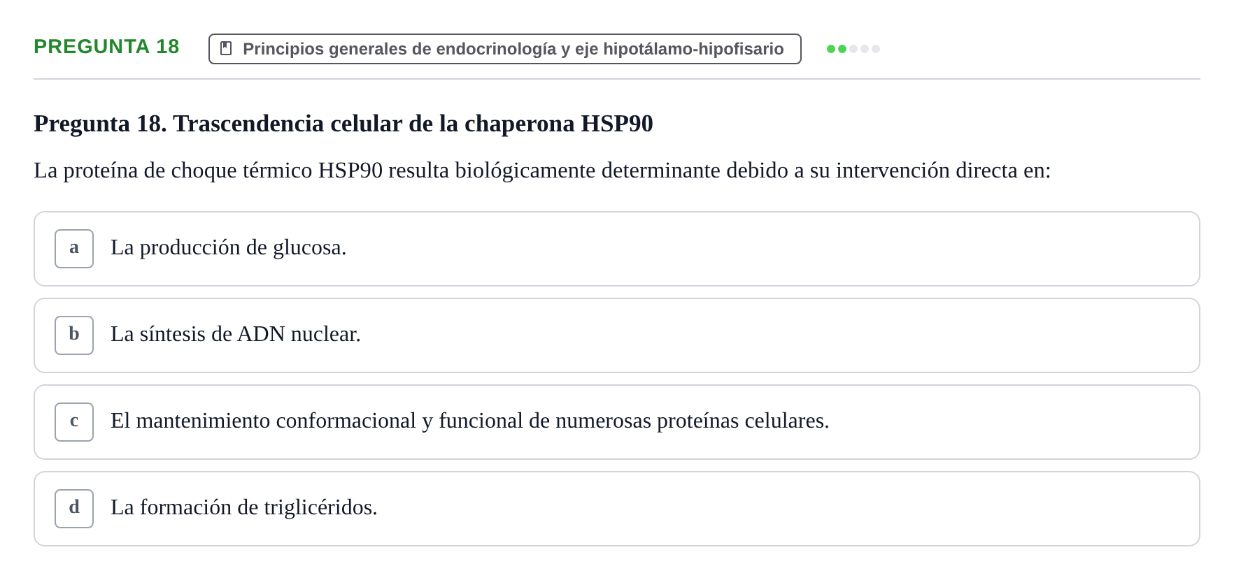 Enunciado: Pregunta 18