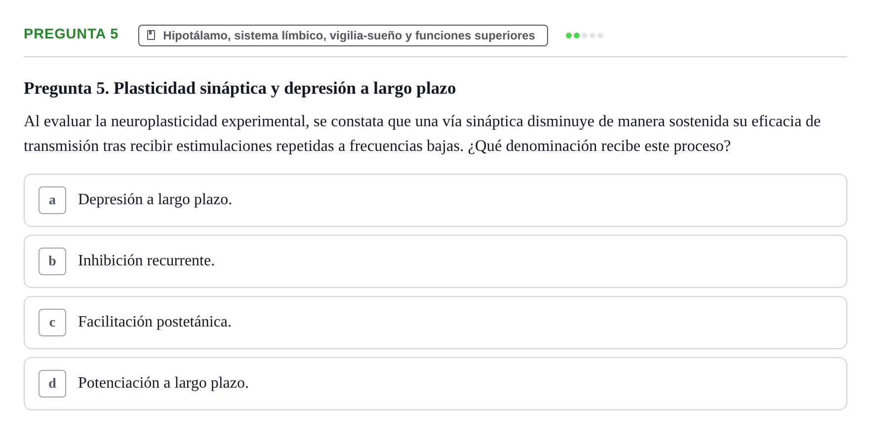 Enunciado: Pregunta 5