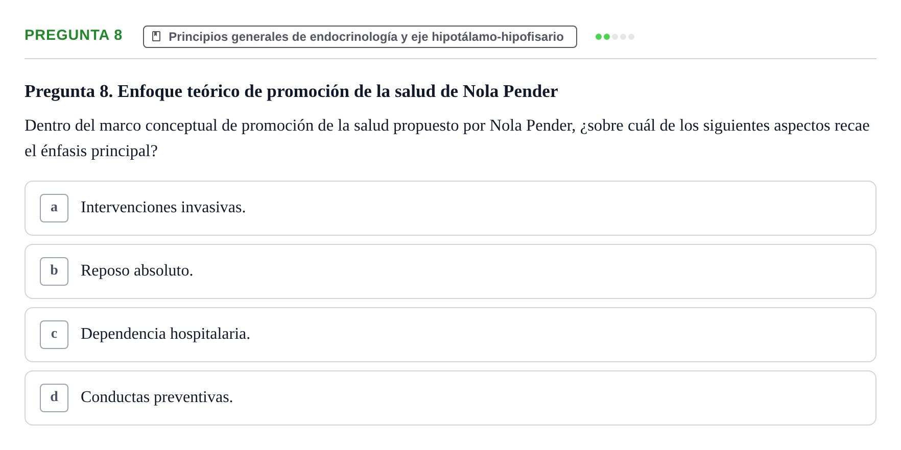 Enunciado: Pregunta 8