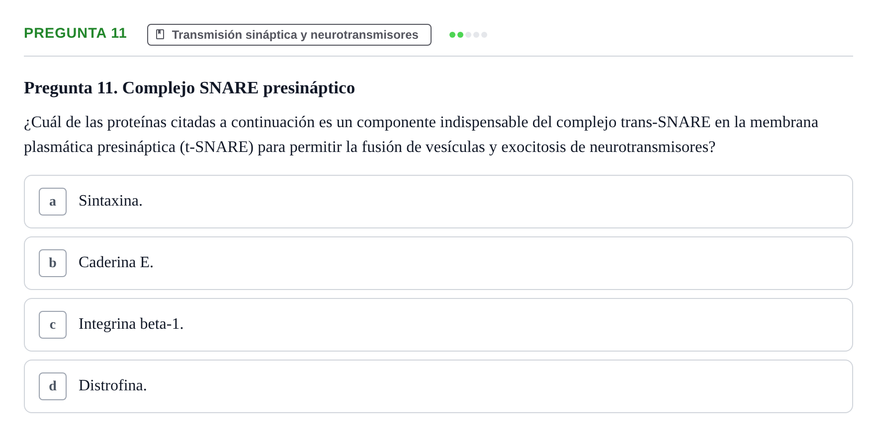 Enunciado: Pregunta 11